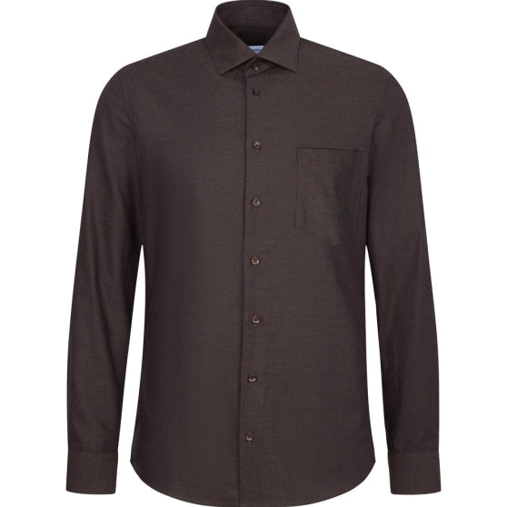 Seidensticker ruskea flanellipaita regular fit