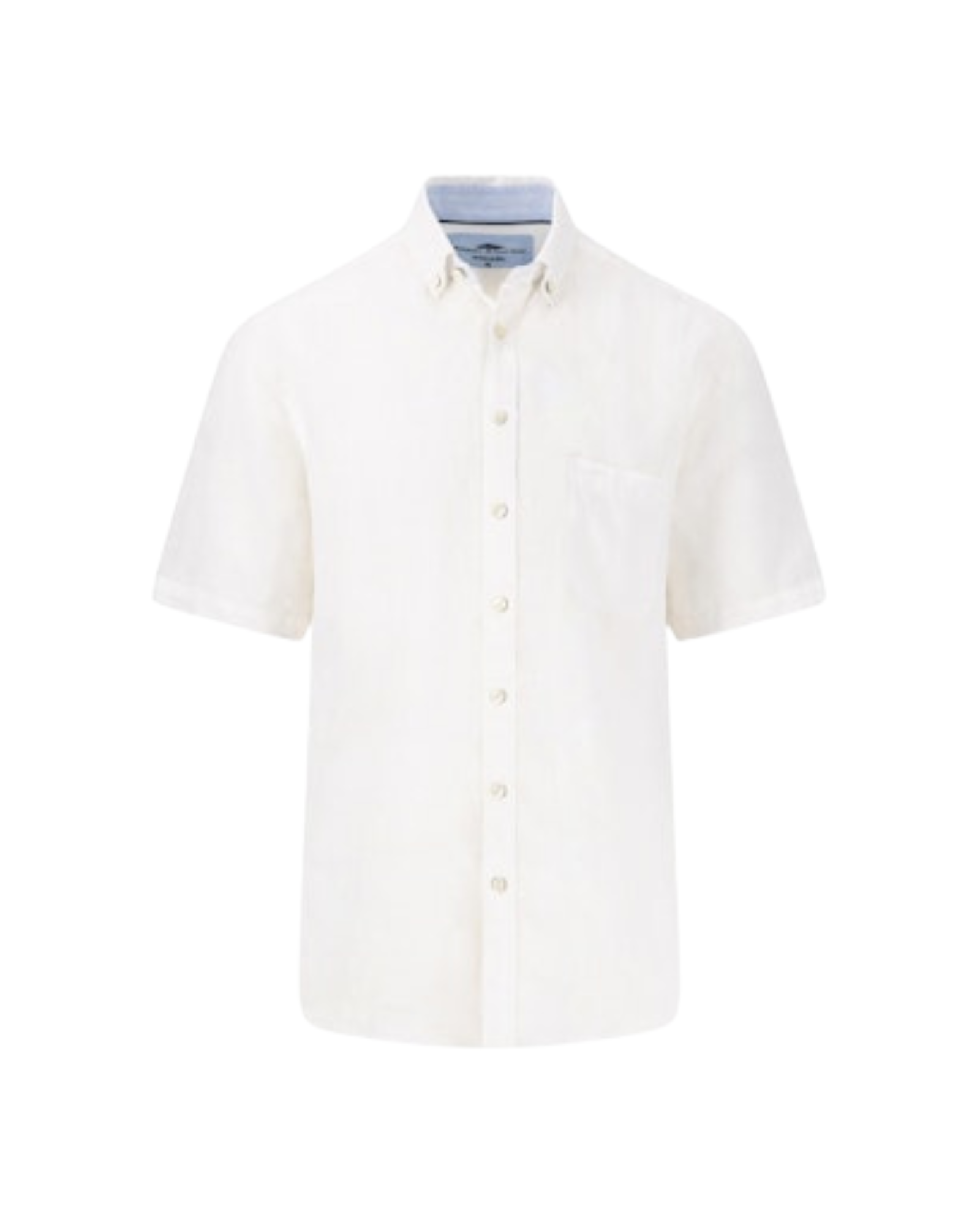 Fynch-Hatton lyhythihainen kauluspaita pellava valkoinen "Pure Linen"