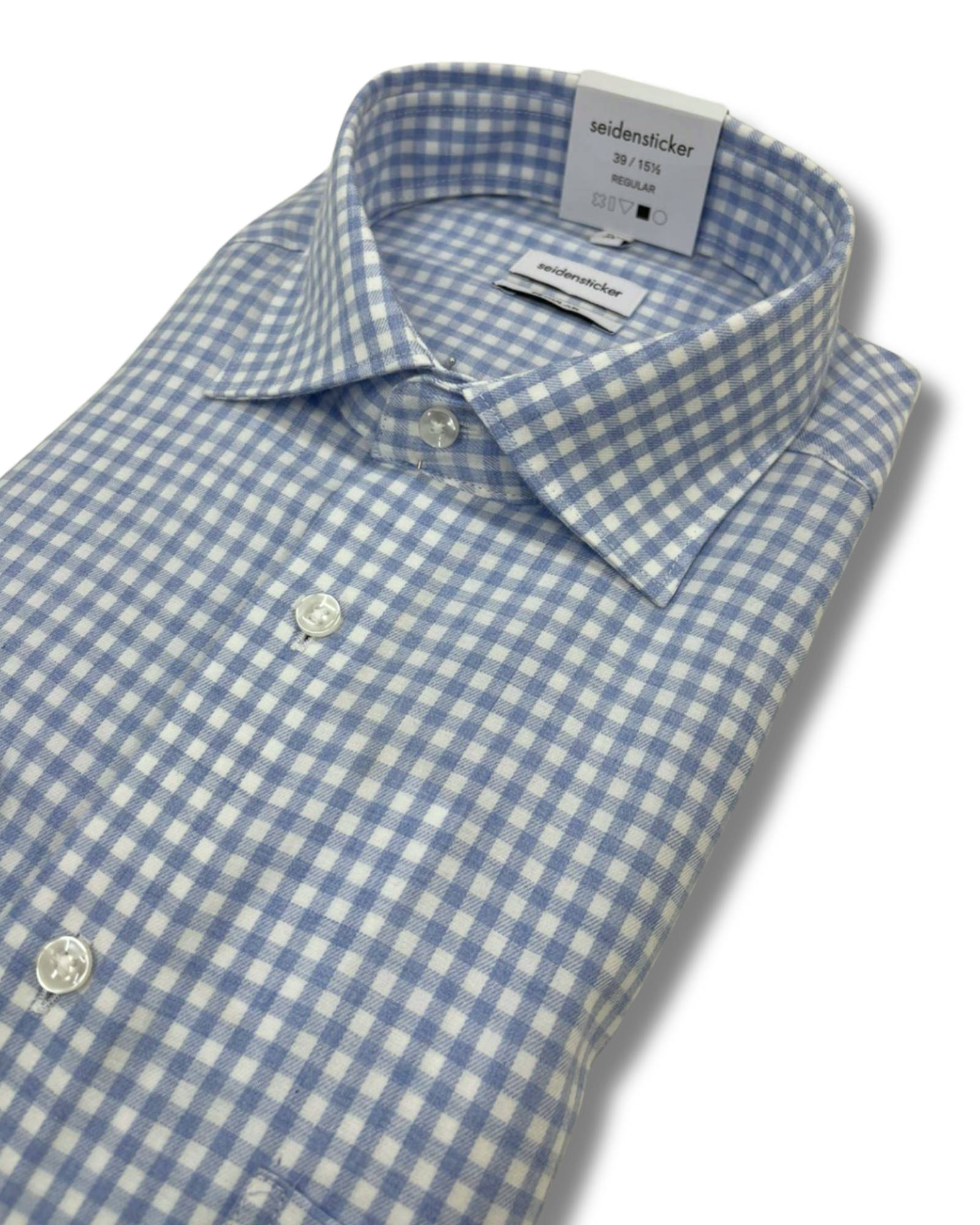 Seidensticker vaaleansininen flanellipaita regular fit