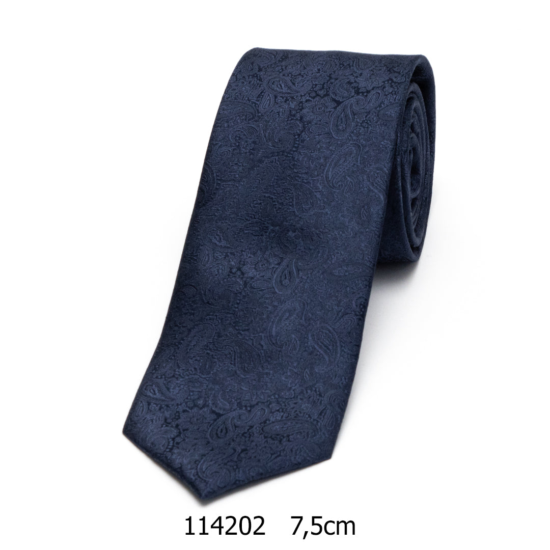 Matex tummansininen paisley solmio