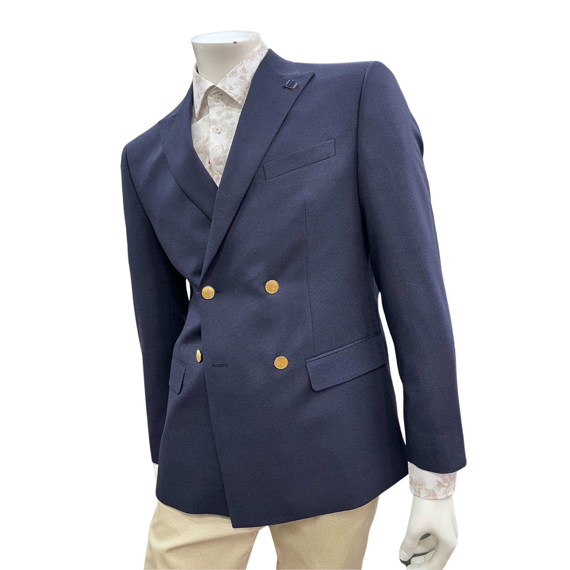 Hechter Paris klubitakki tummansininen kaksirivinen "Jacket Modern Fit H-XTENSION"