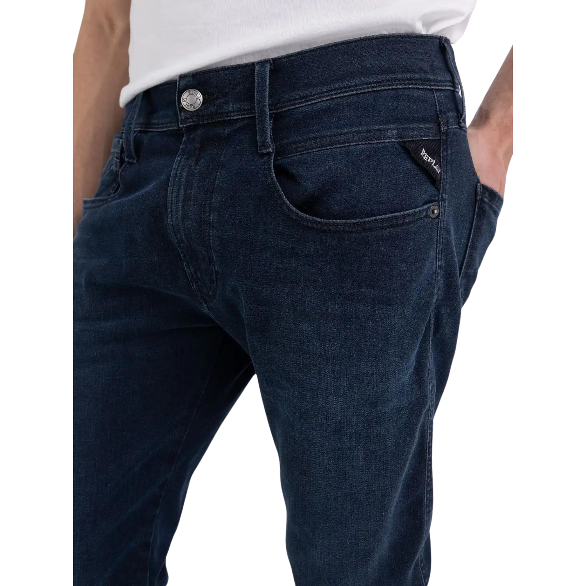 Replay joustofarkut tummansininen slim fit "Hyperflex Anbass"