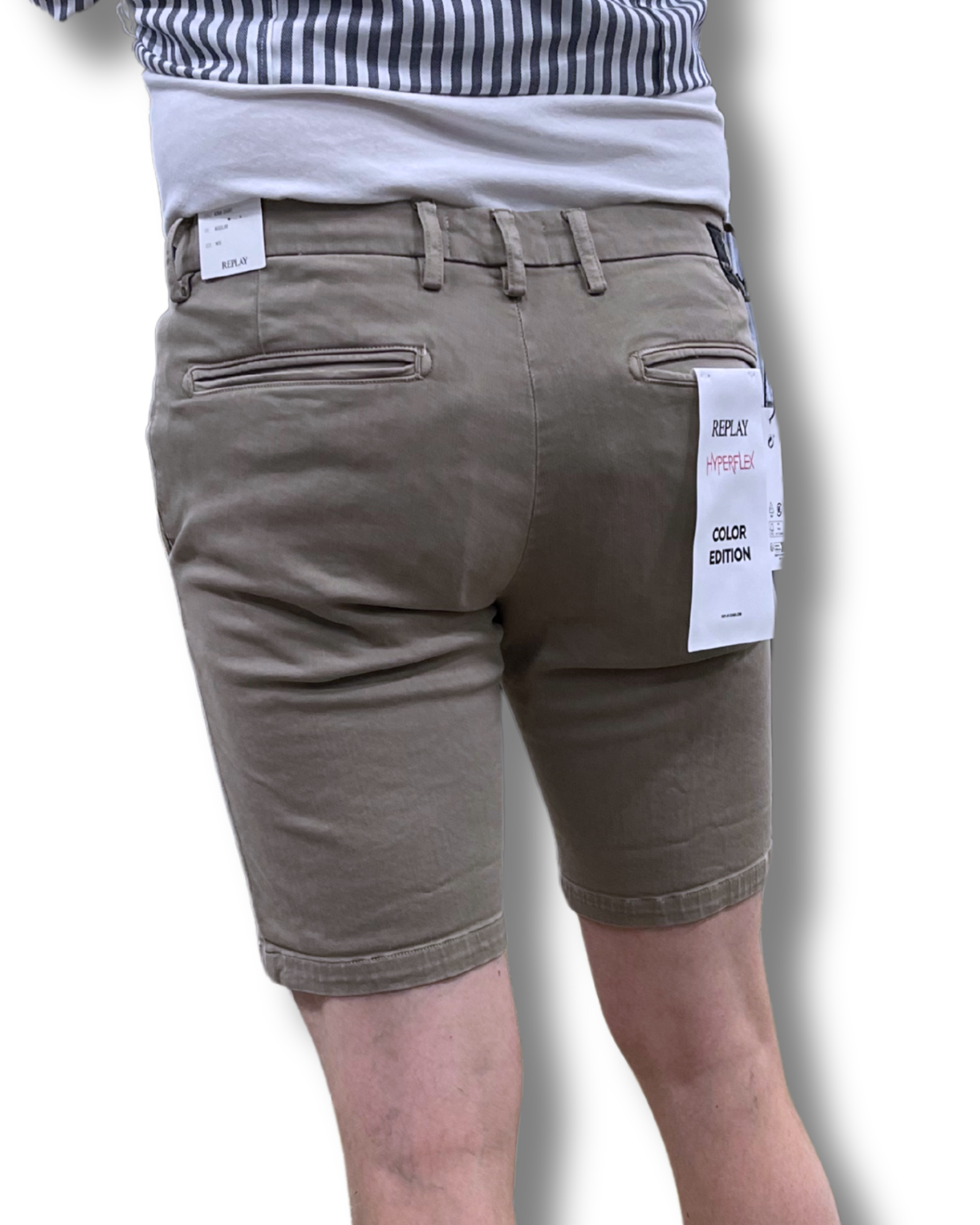 Replay hyperflex beige shortsit "regular-fit"
