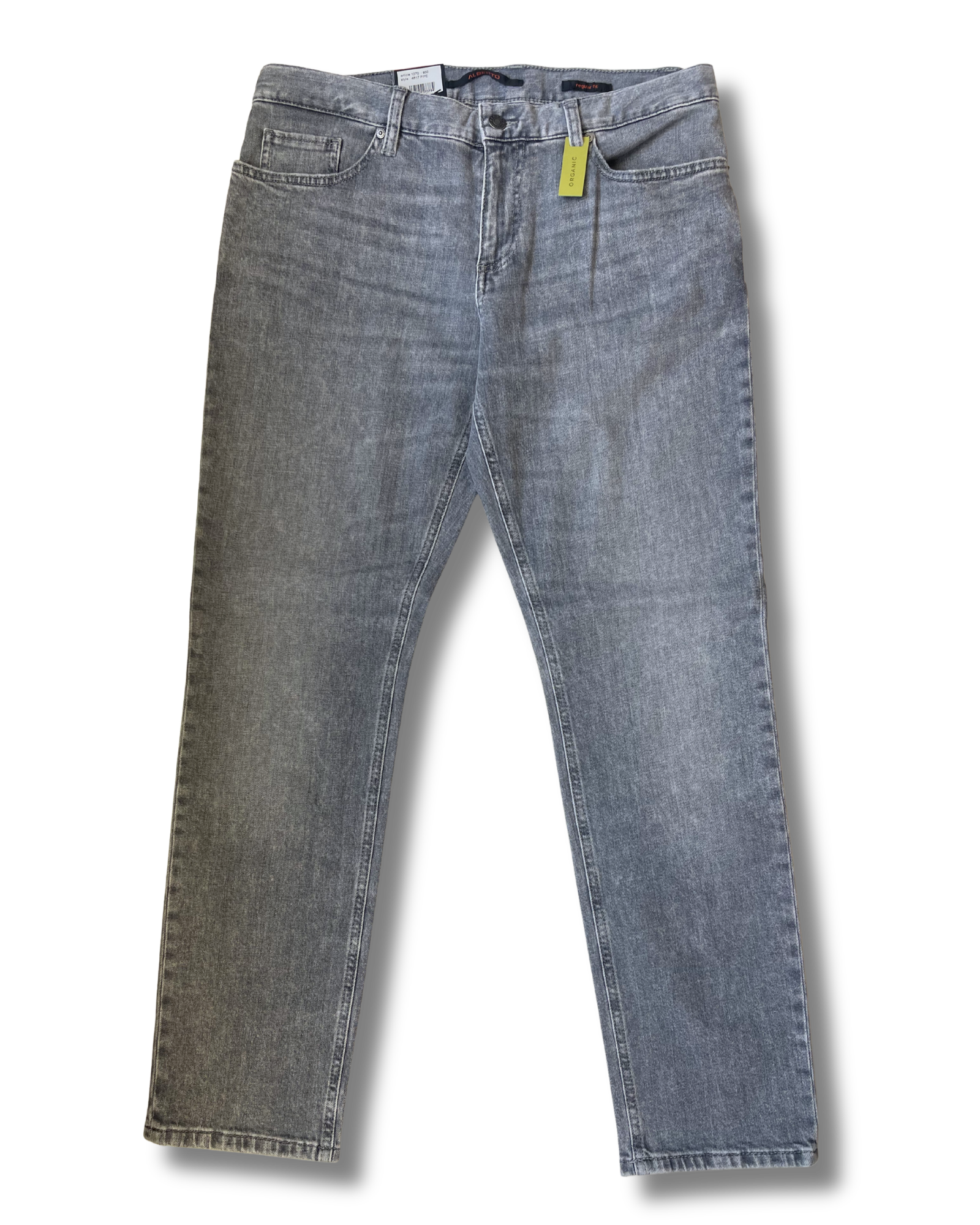 Alberto regular fit farkku organic cotton keskiharmaa