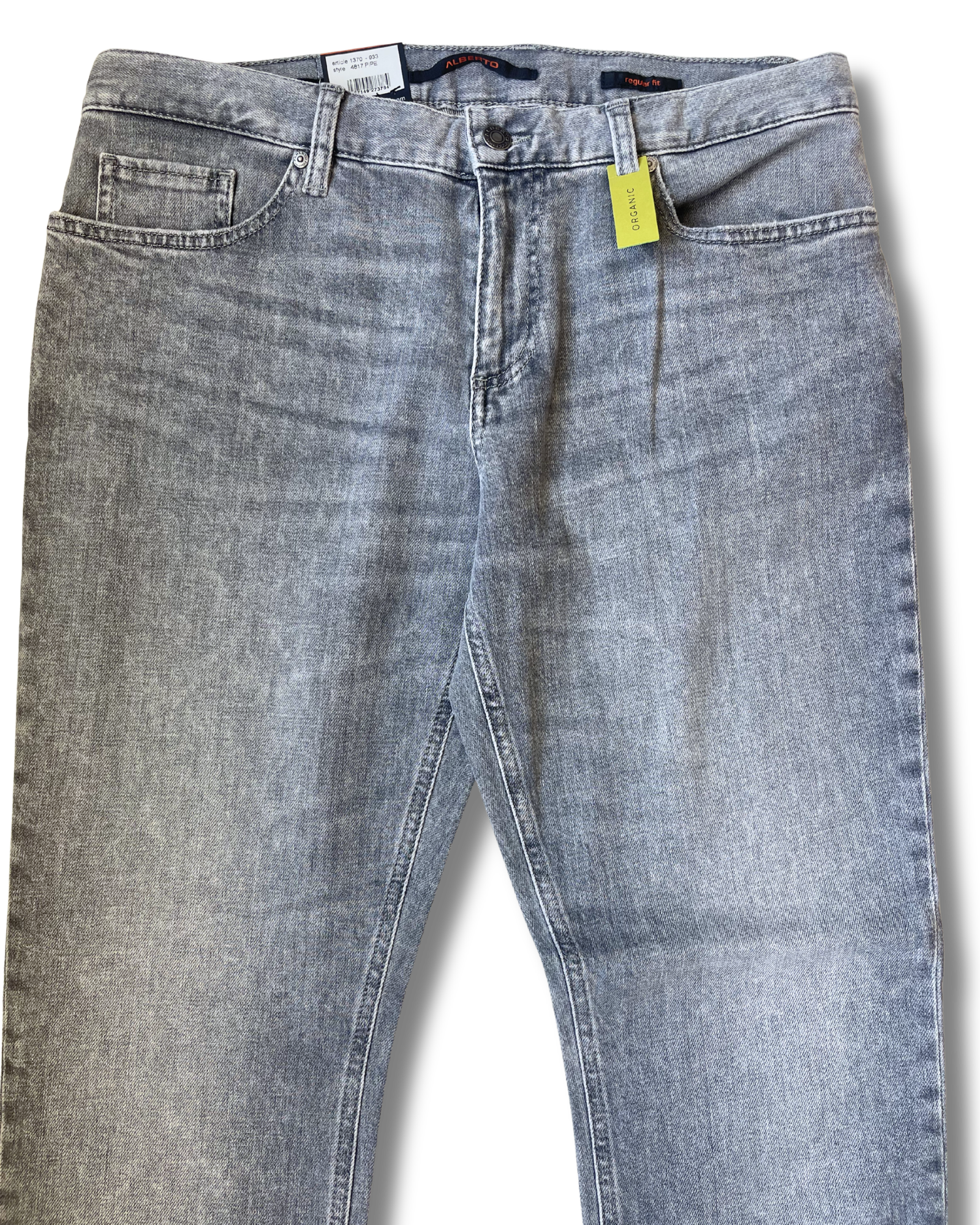 Alberto regular fit farkku organic cotton keskiharmaa