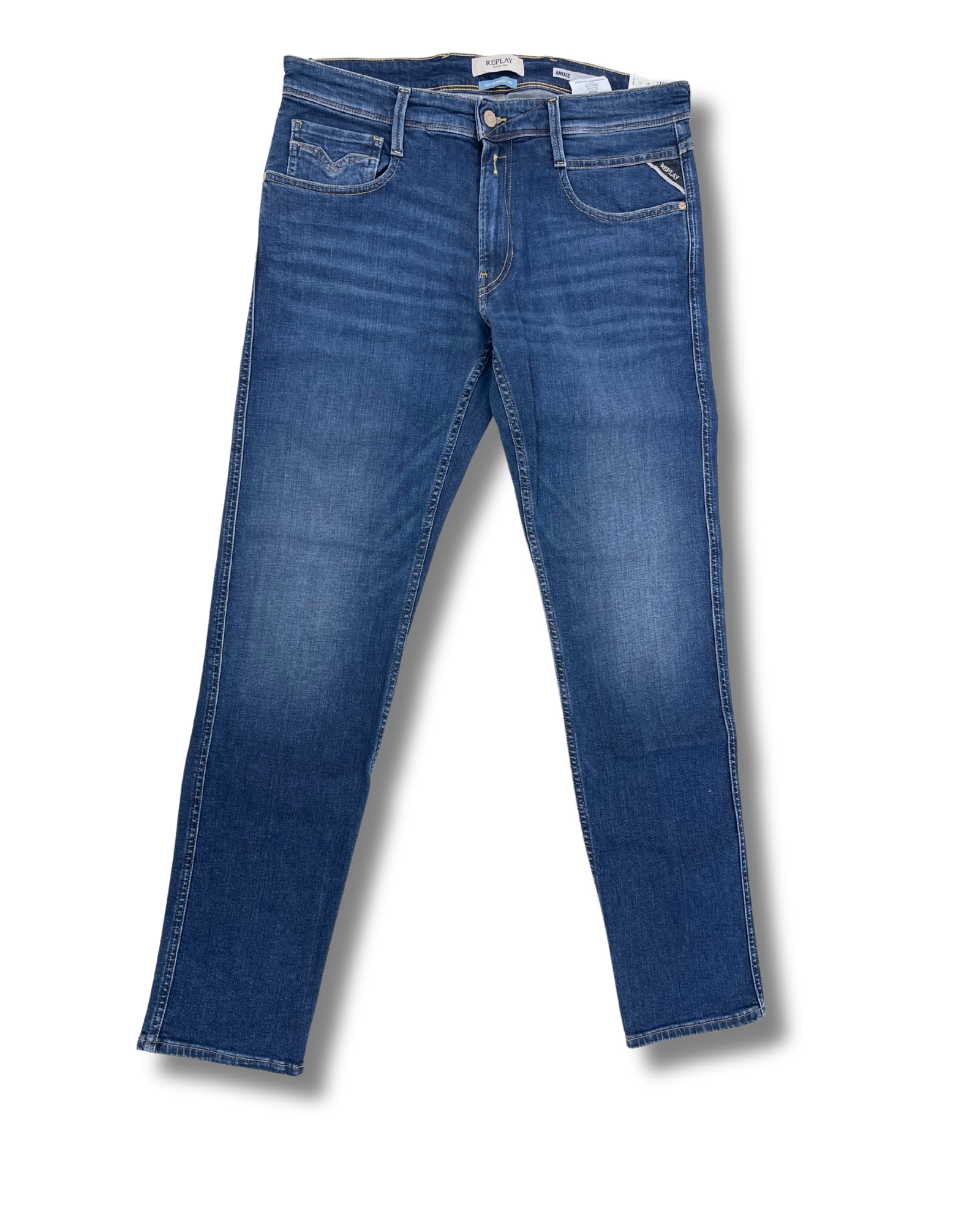 Replay siniset slim-fit "eco plus" farkut