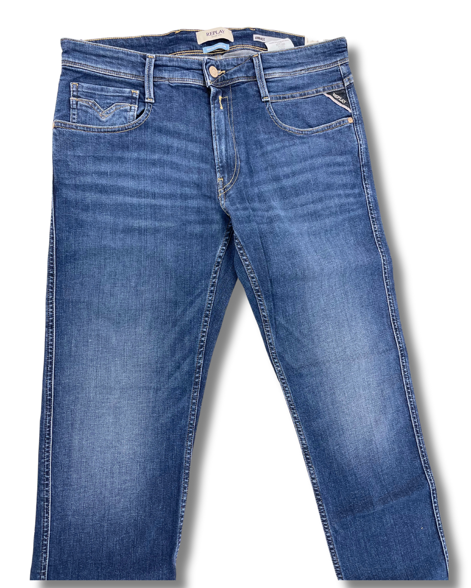 Replay siniset slim-fit "eco plus" farkut