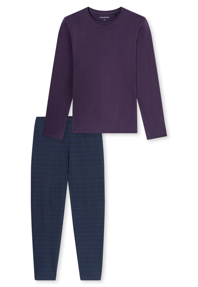 Schiesser pitkä pyjama luumu