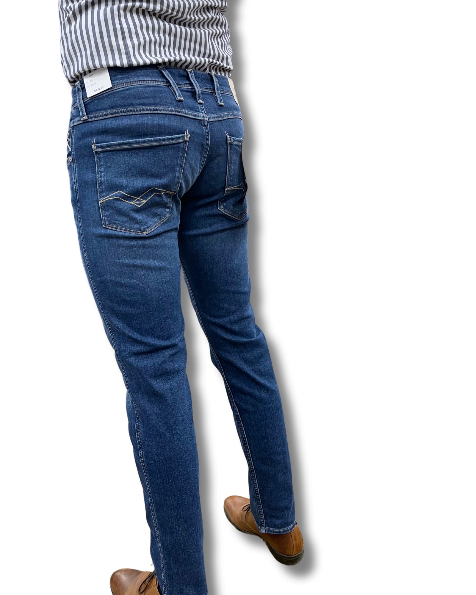 Replay siniset slim-fit "eco plus" farkut