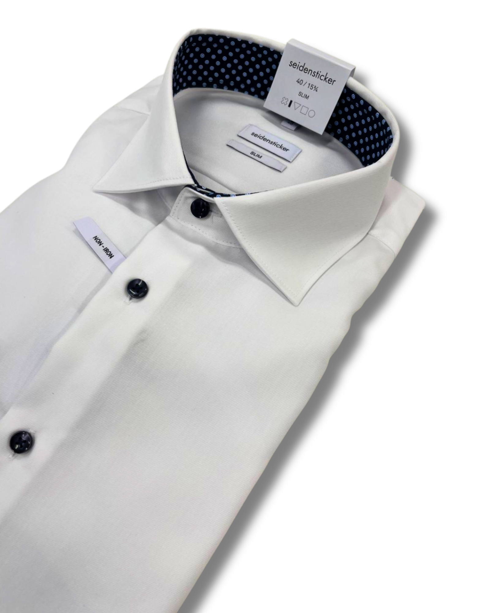 Seidensticker valkoinen kauluspaita ekstrapitkä