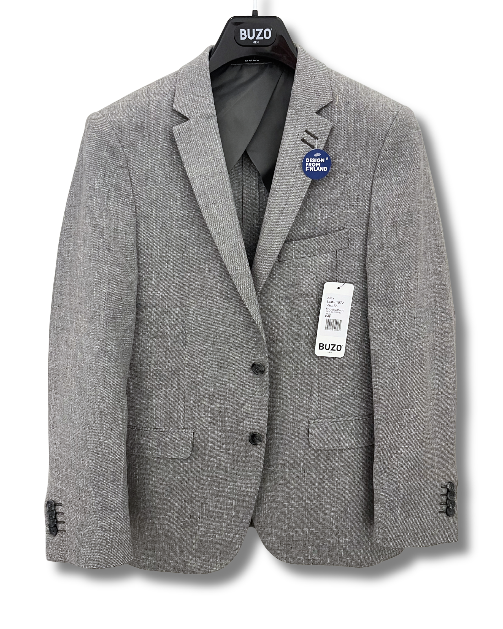 Buzo Alex bleiseri harmaa puuvilla-pellava