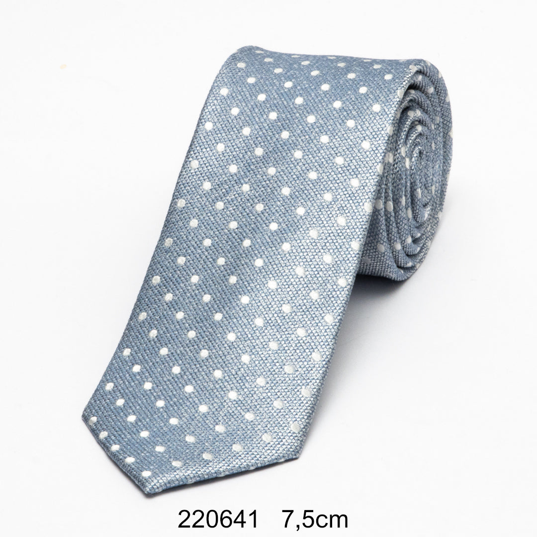 Matex vaaleansininen pilkku silkkisolmio