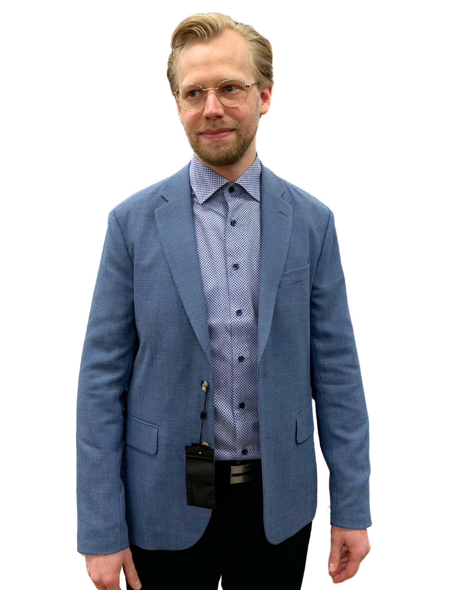 J.Lindeberg kesäinen puvuntakki sininen "Elton U Active Hopsack Blazer"