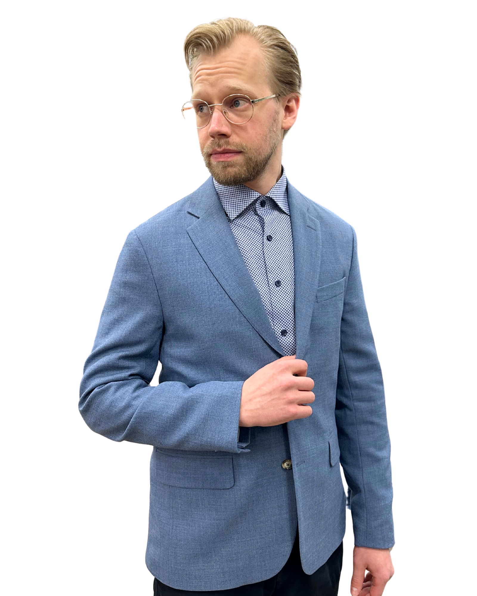 J.Lindeberg kesäinen puvuntakki sininen "Elton U Active Hopsack Blazer"