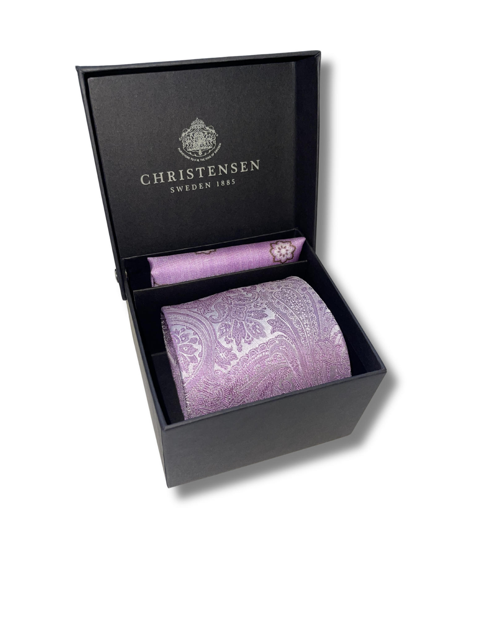 Amanda Christensen silkkisolmio- ja taskuliinasetti pinkki