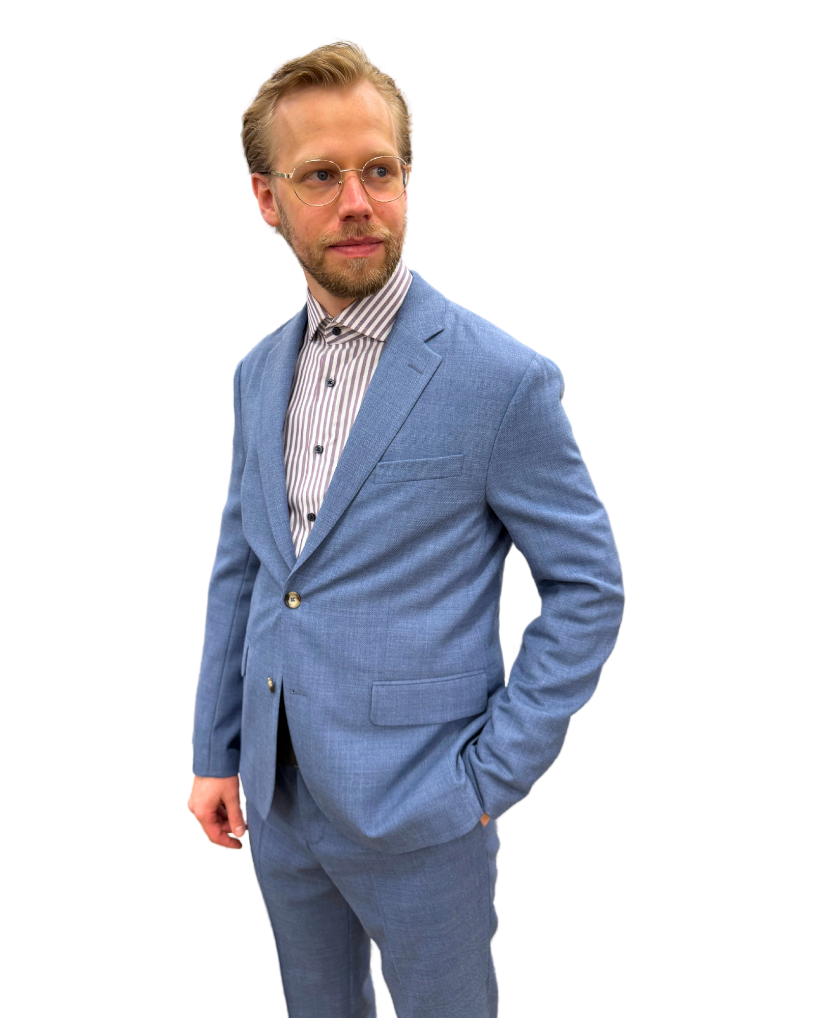 J.Lindeberg kesäinen puvuntakki sininen "Elton U Active Hopsack Blazer"