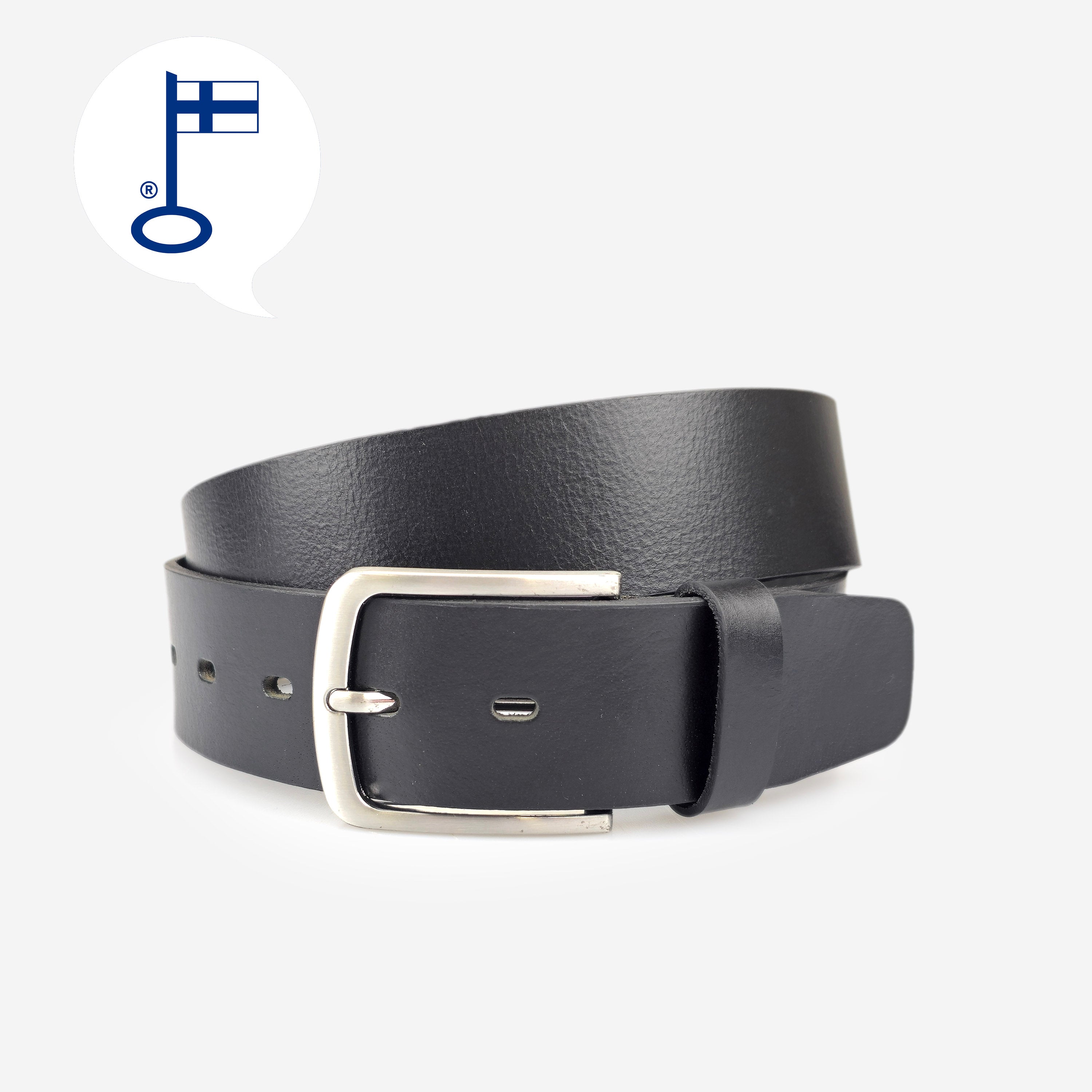 Veniz musta nahkavyö 40mm