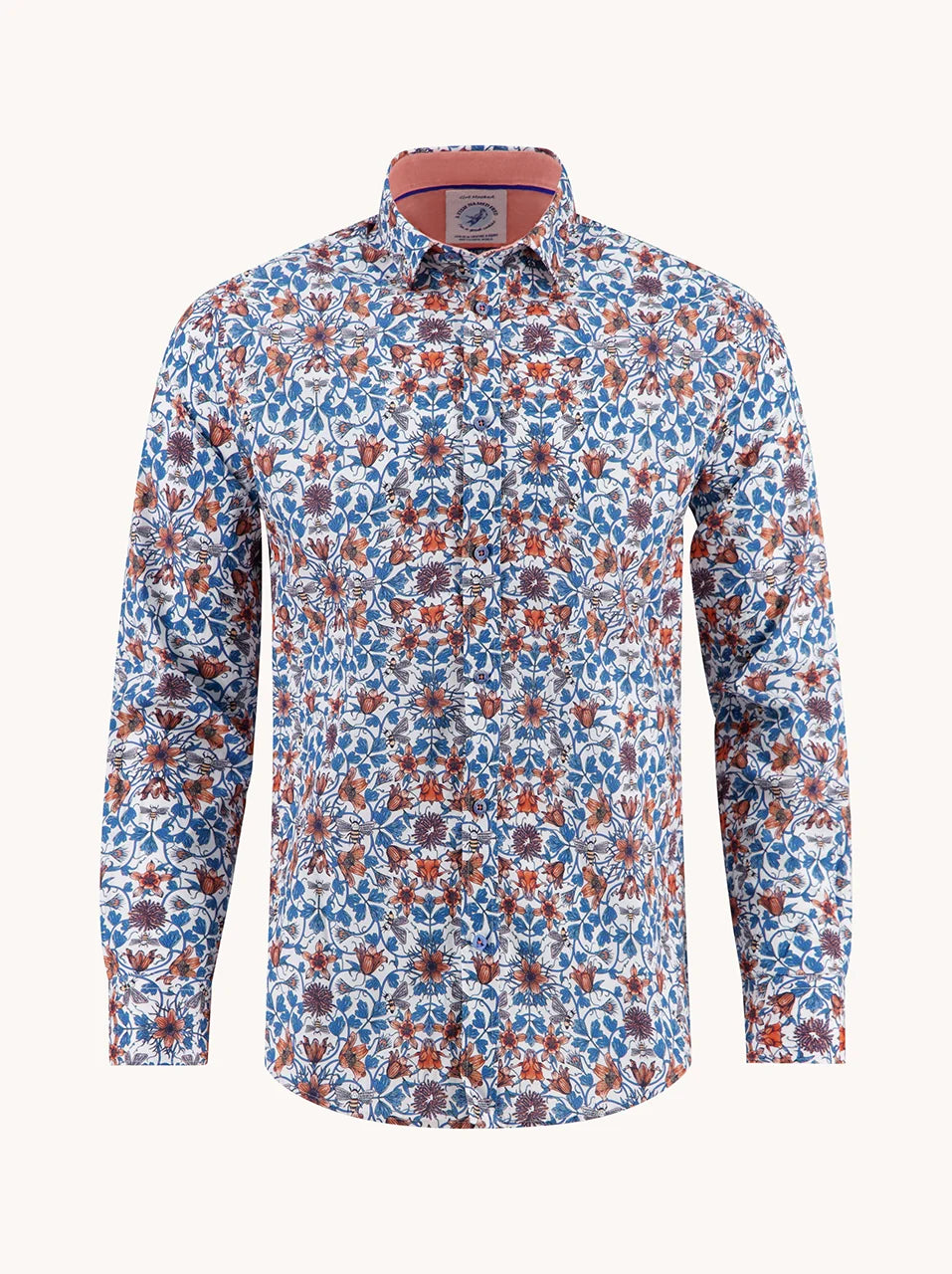 A Fish Named Fred kauluspaita slim fit printti art noveau