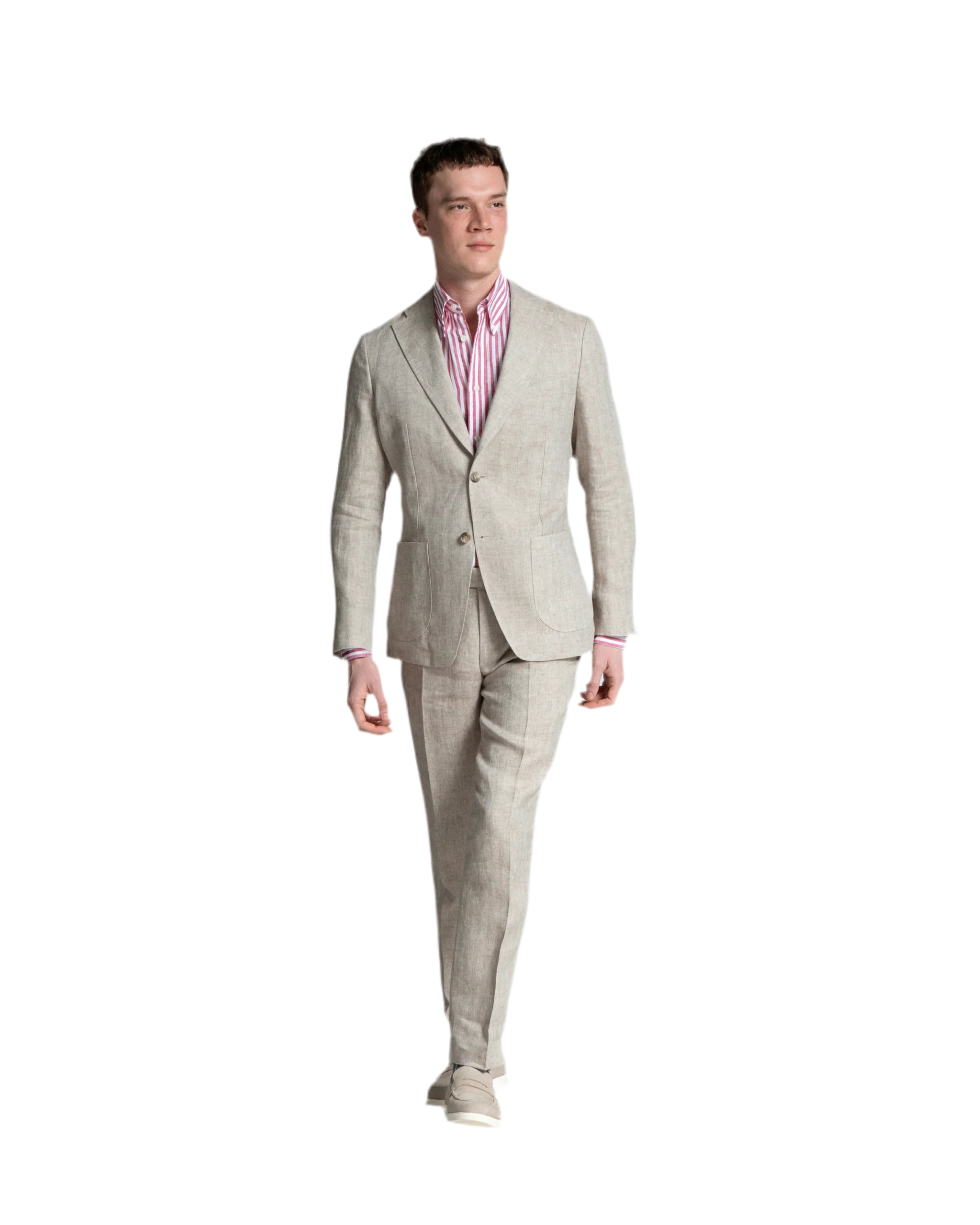 TURO vaalea pellavapuku slim fit Angelico "SAVINO+HAMPTON"