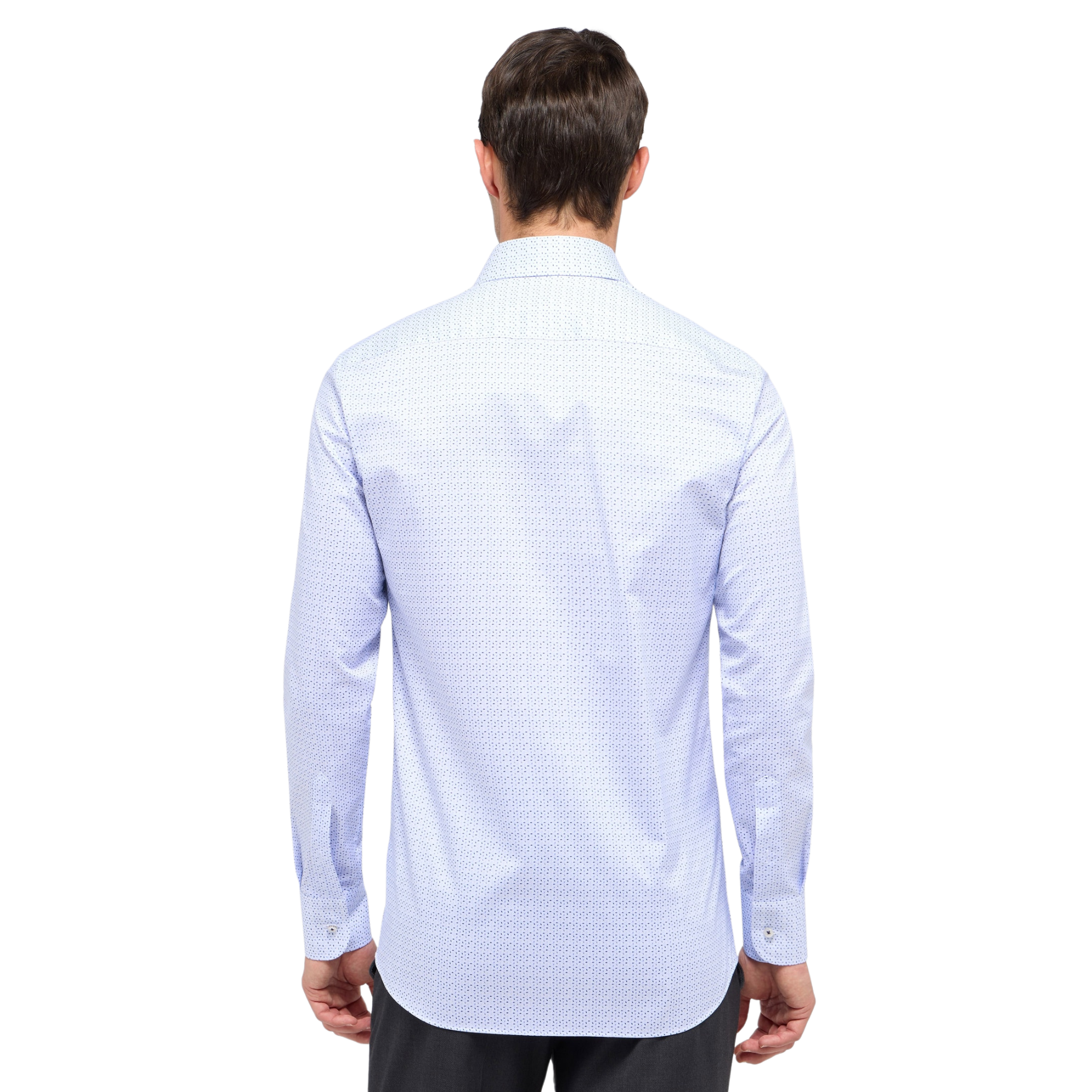 Eterna kauluspaita vaaleansininen kuvio modern fit "X68V"