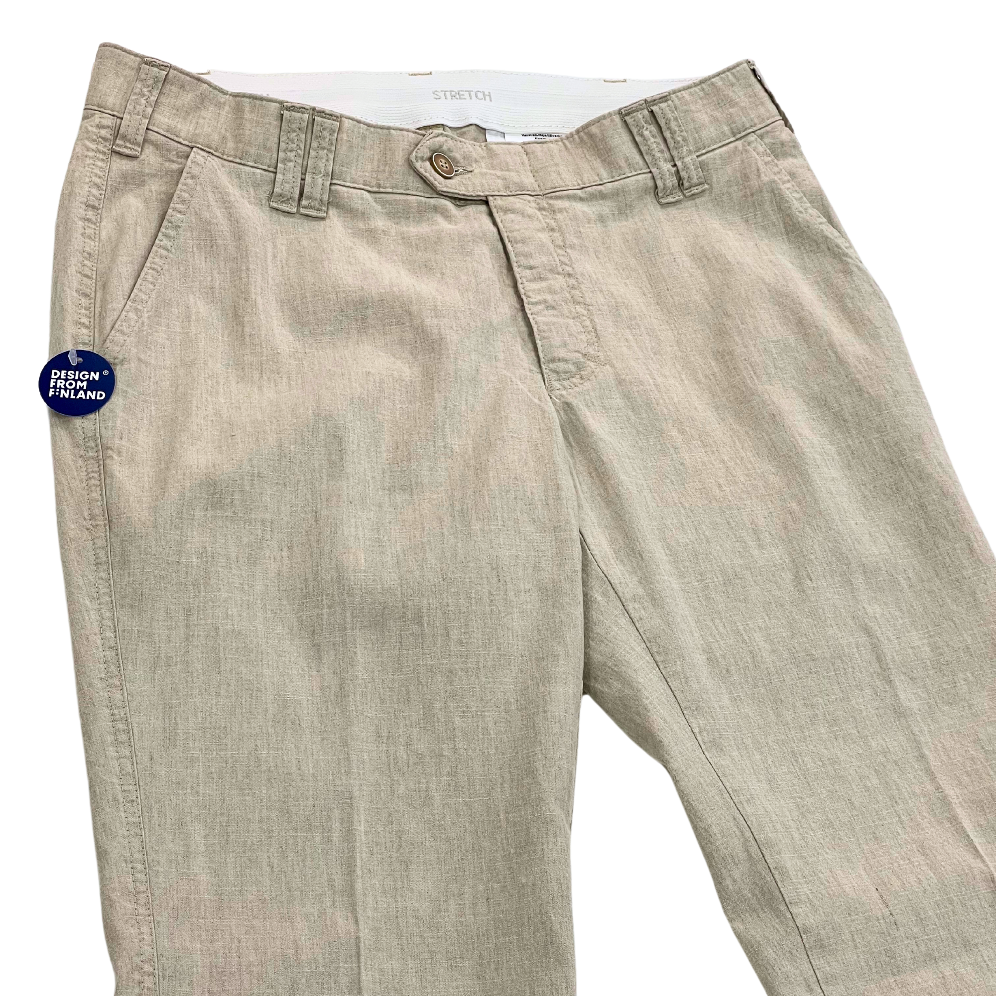 Buzo Denes vaaleat pellavahousut regular fit