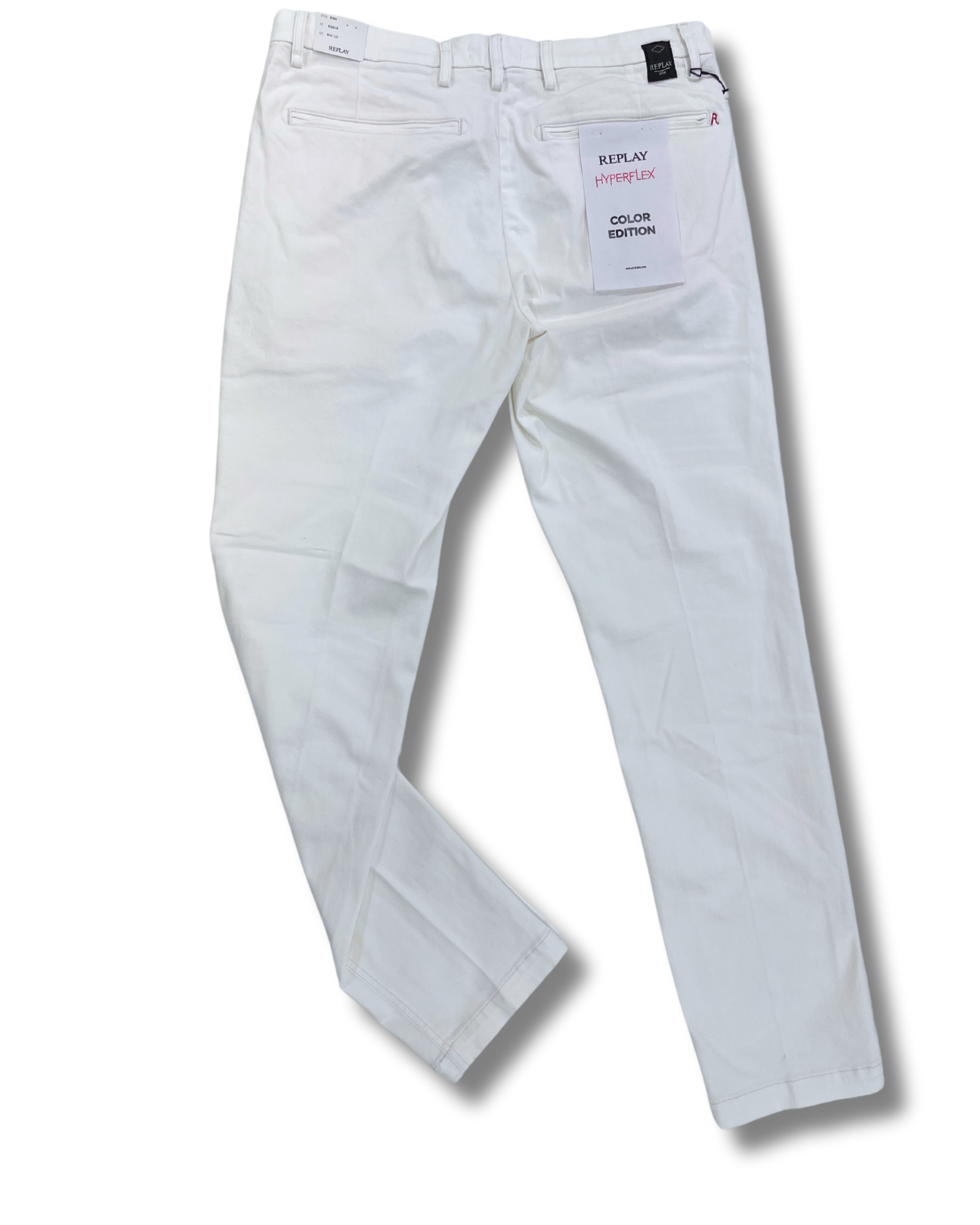 Replay valkoiset regular-fit chinot