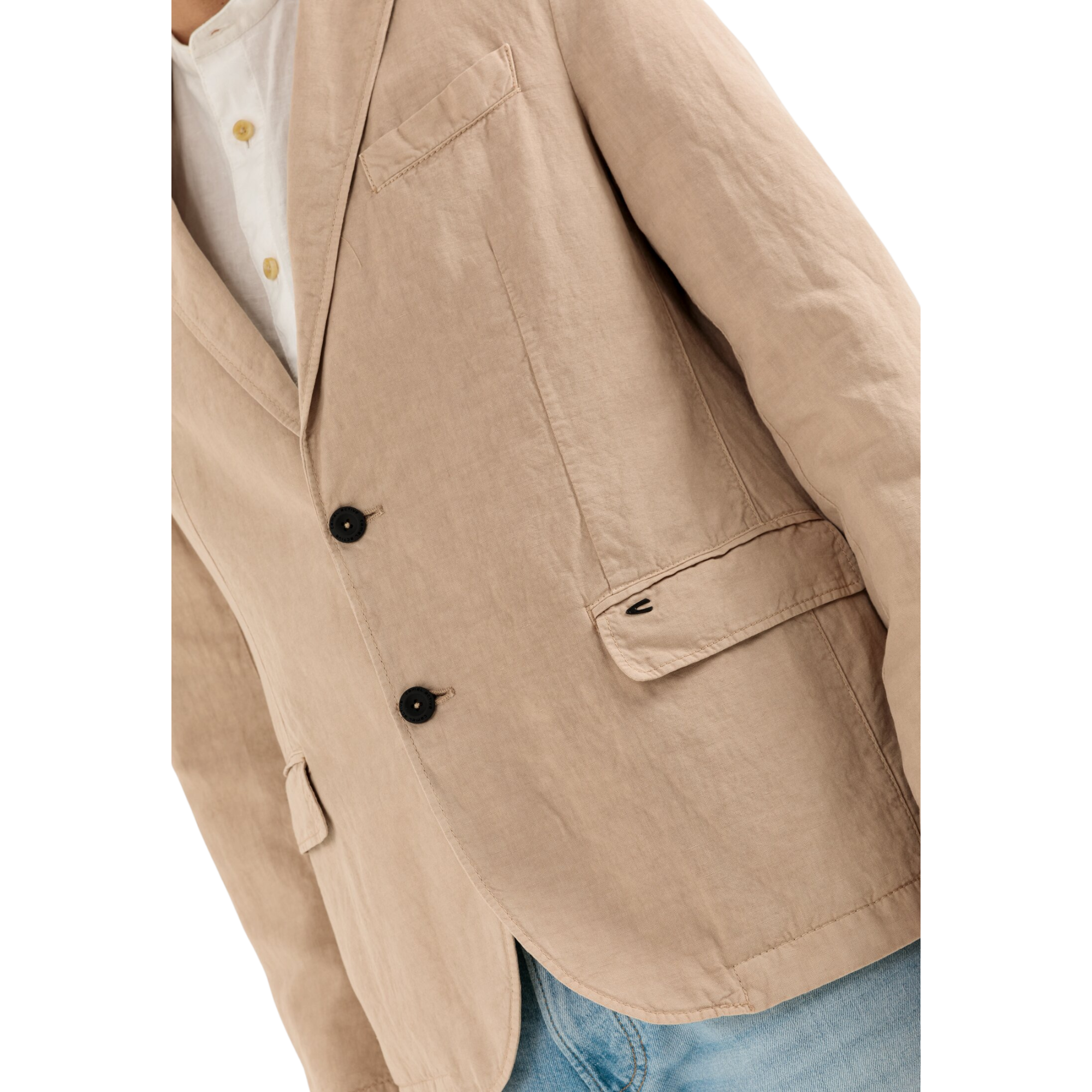 Camel Active bleiseri beige pellava "Indoor Blazer 3I69"