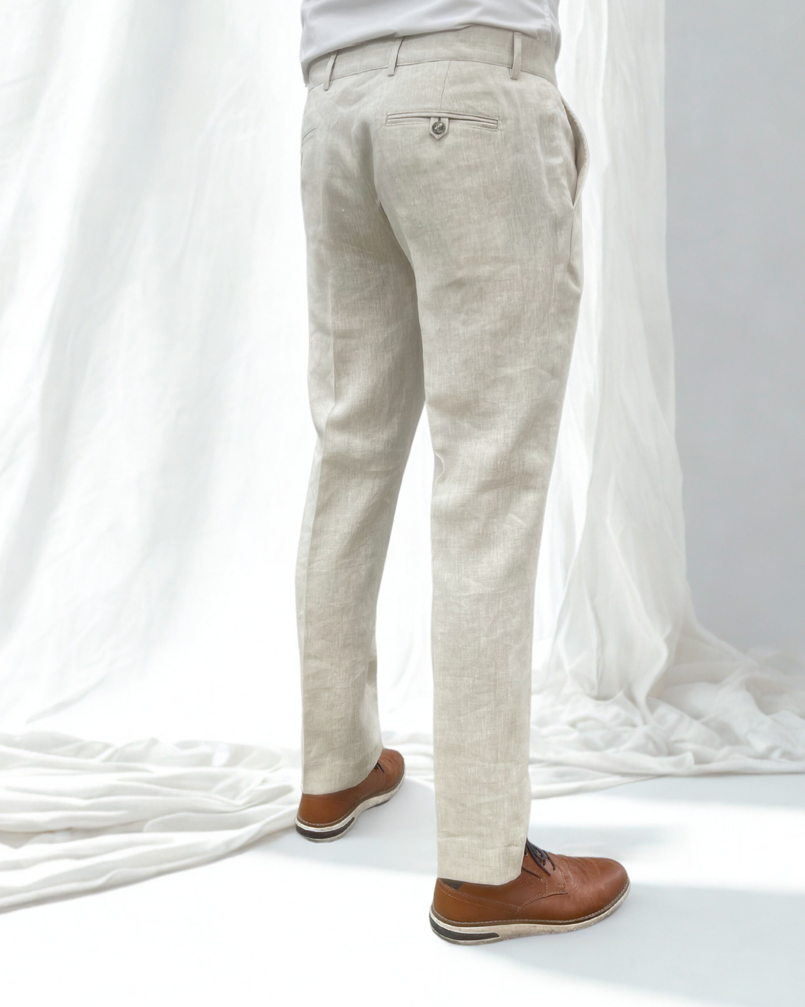 Erla of Sweden puvunhousut pellava beige