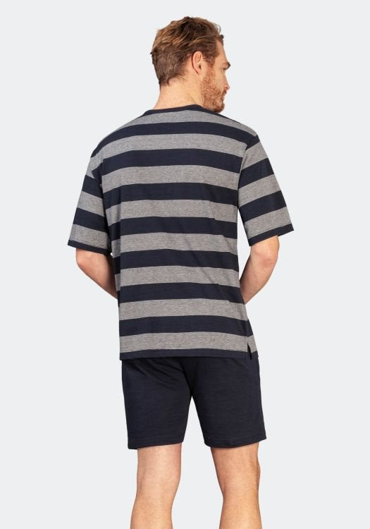 Hajo lyhyt pyjama tummansininen raita klima light