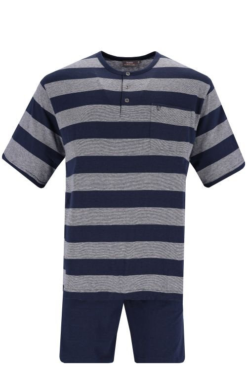 Hajo lyhyt pyjama tummansininen raita klima light