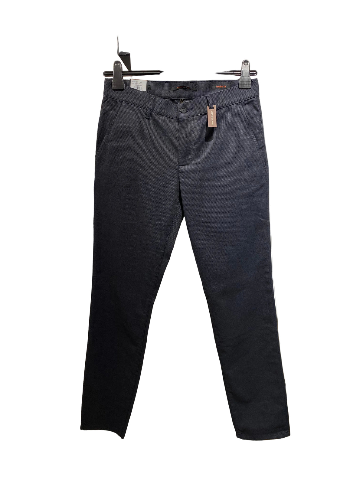 Alberto Lou chinot mikrostruktuuri smart wool look navy regular fit
