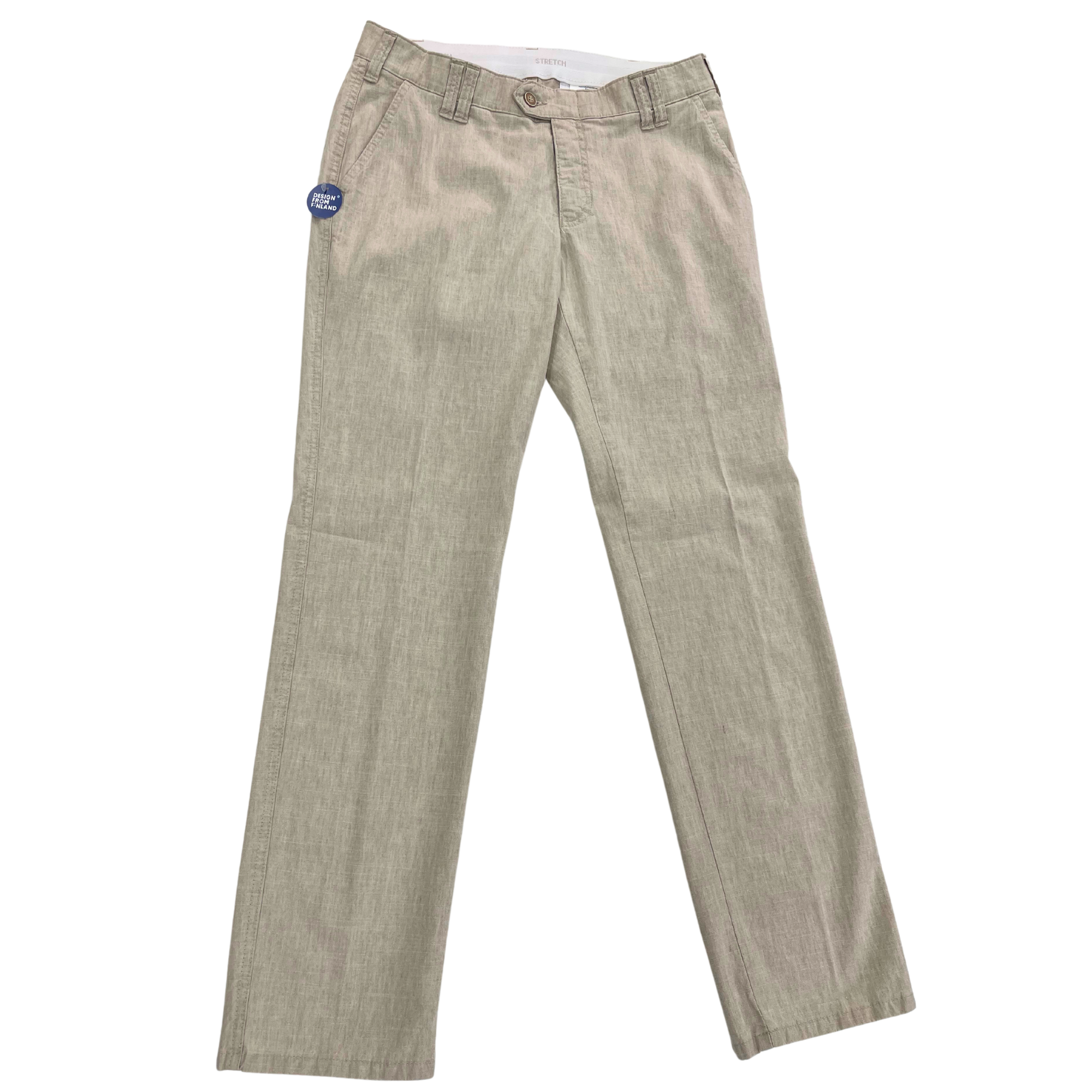 Buzo Denes vaaleat pellavahousut regular fit