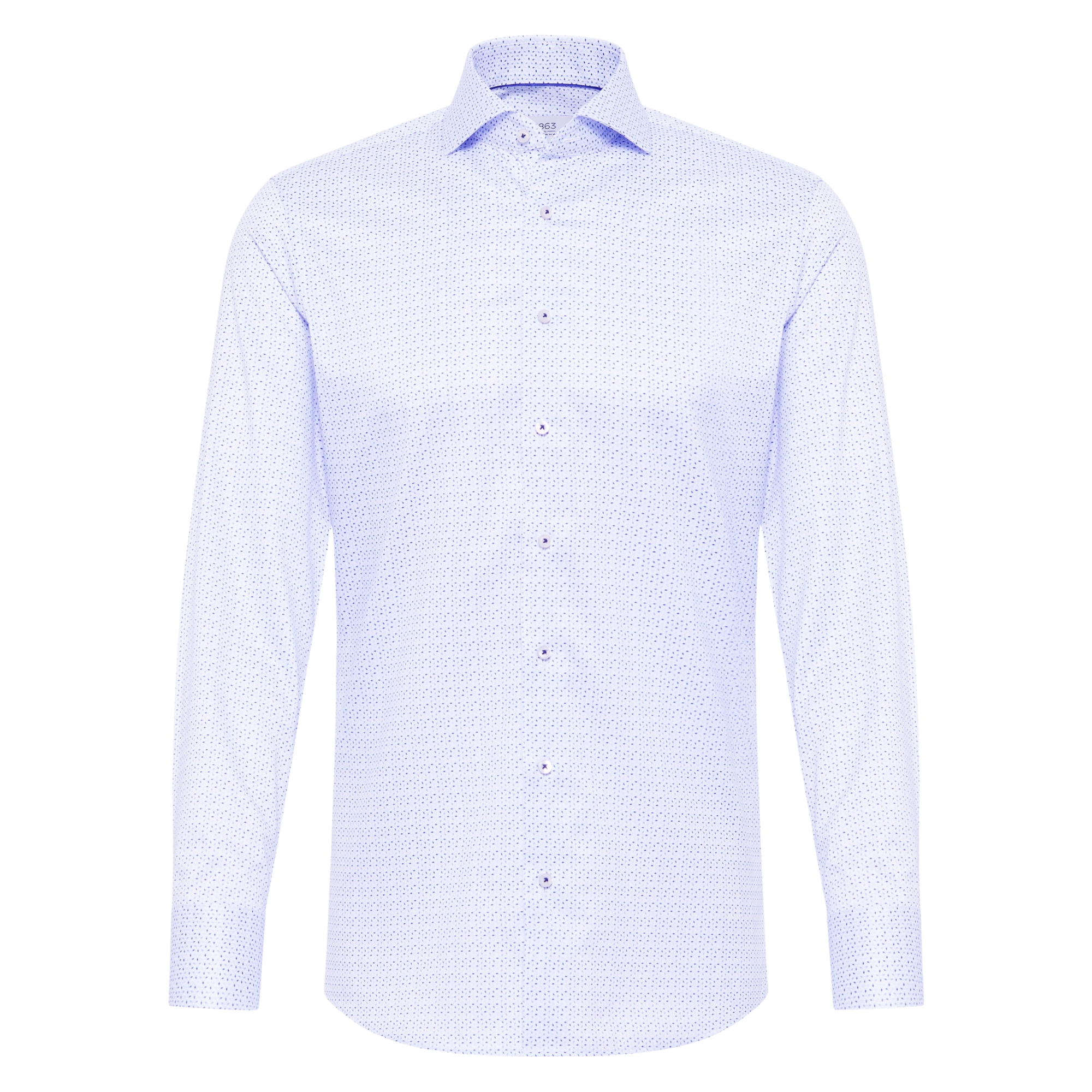 Eterna kauluspaita vaaleansininen kuvio modern fit "X68V"