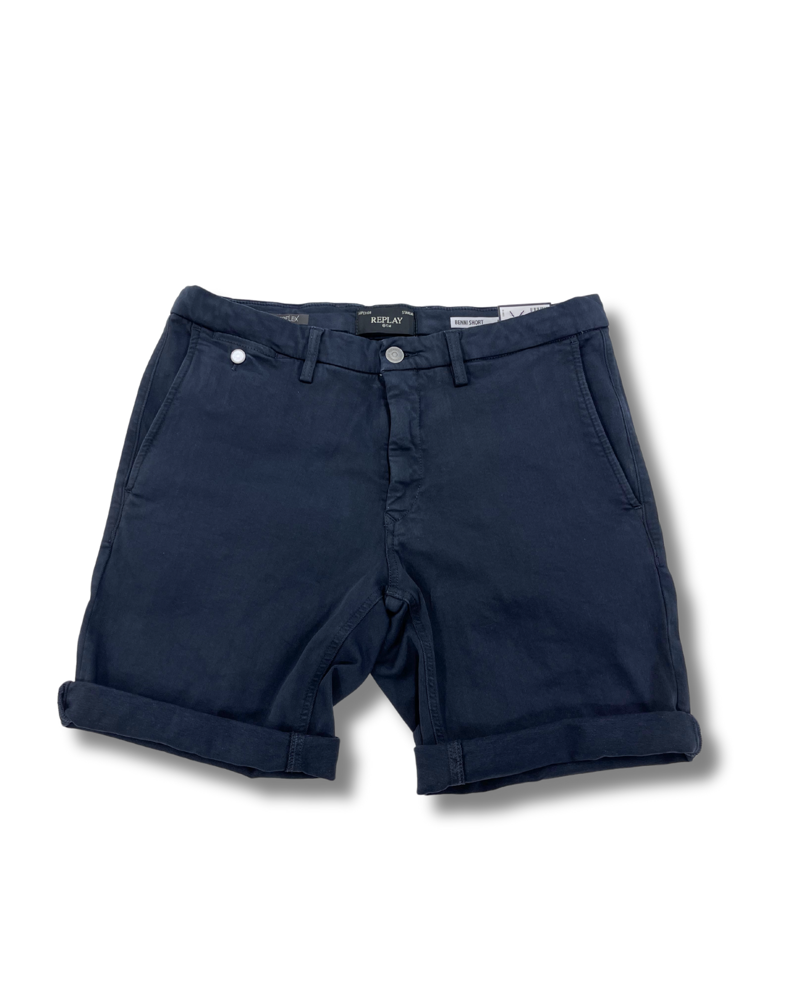 Replay hyperflex tummansiniset shortsit "regular-fit"