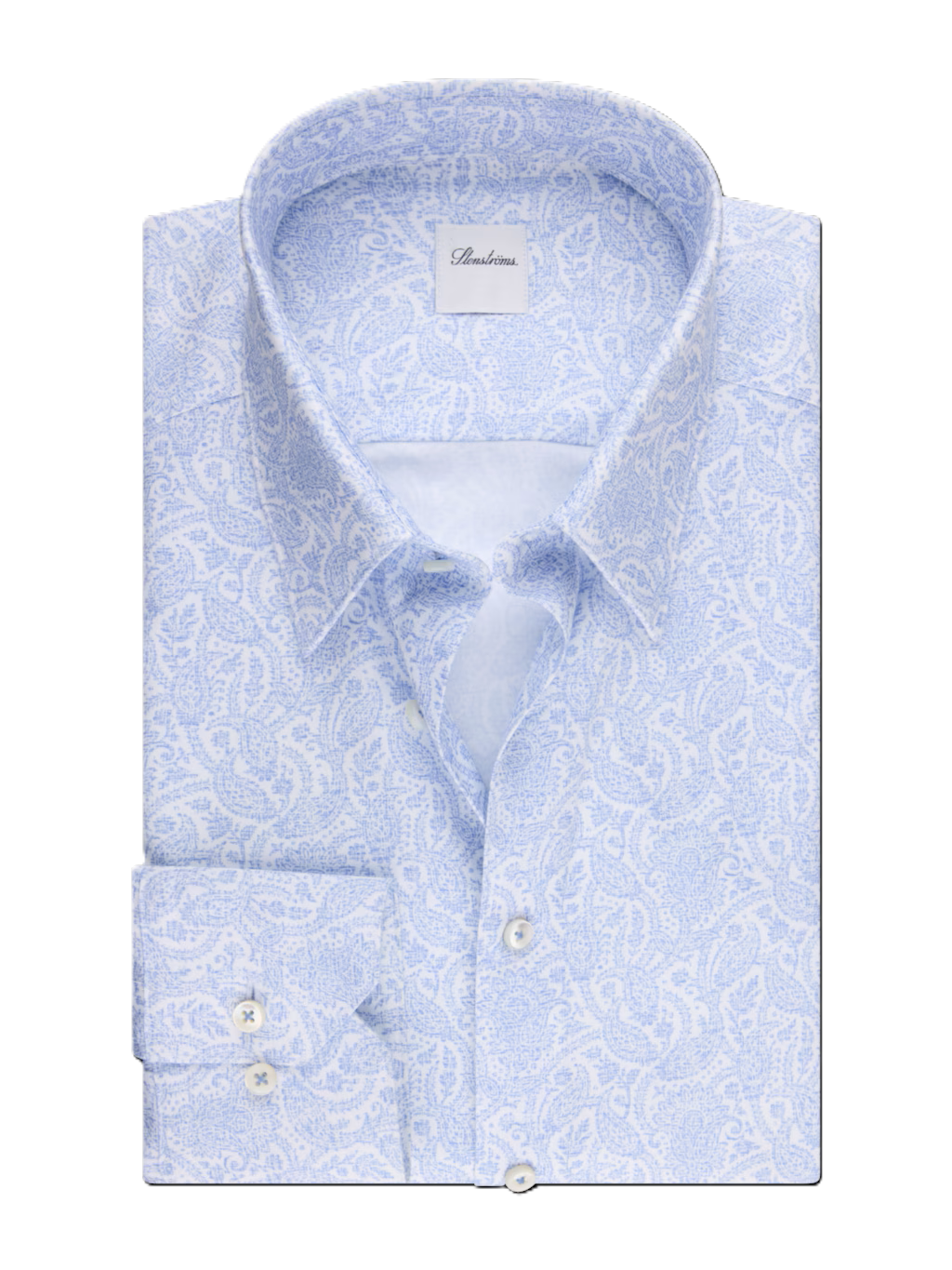 Stenströms regular fit kauluspaita vaaleansininen paisley