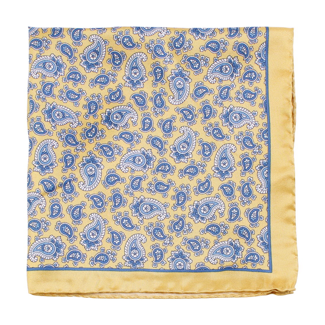 Amanda Christensen keltainen paisley taskuliina "Pocket square"