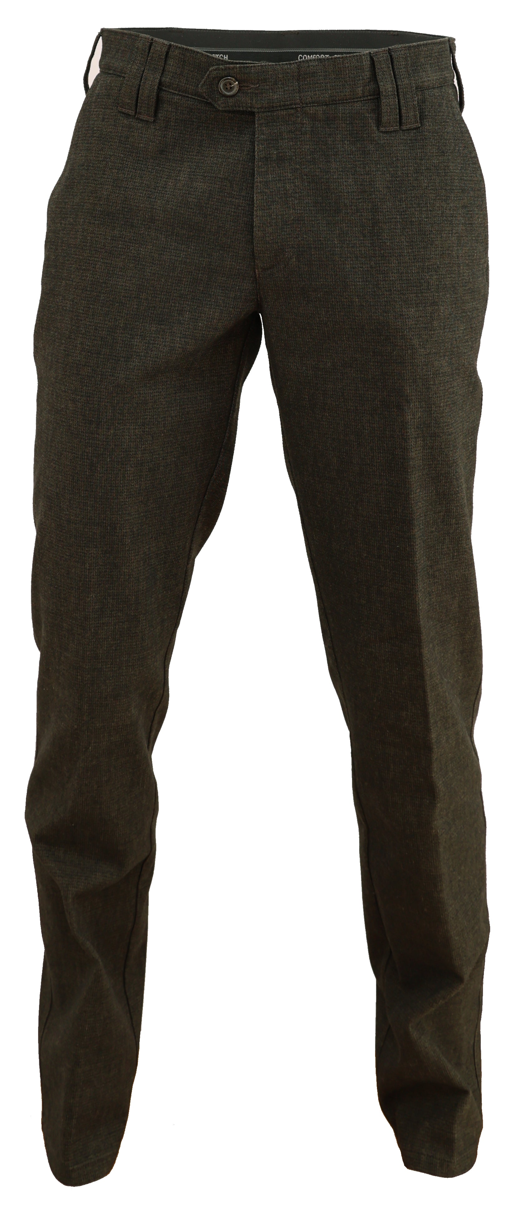 Buzo Denes puuvillahousu tummanvihreä tekstuuri wool look