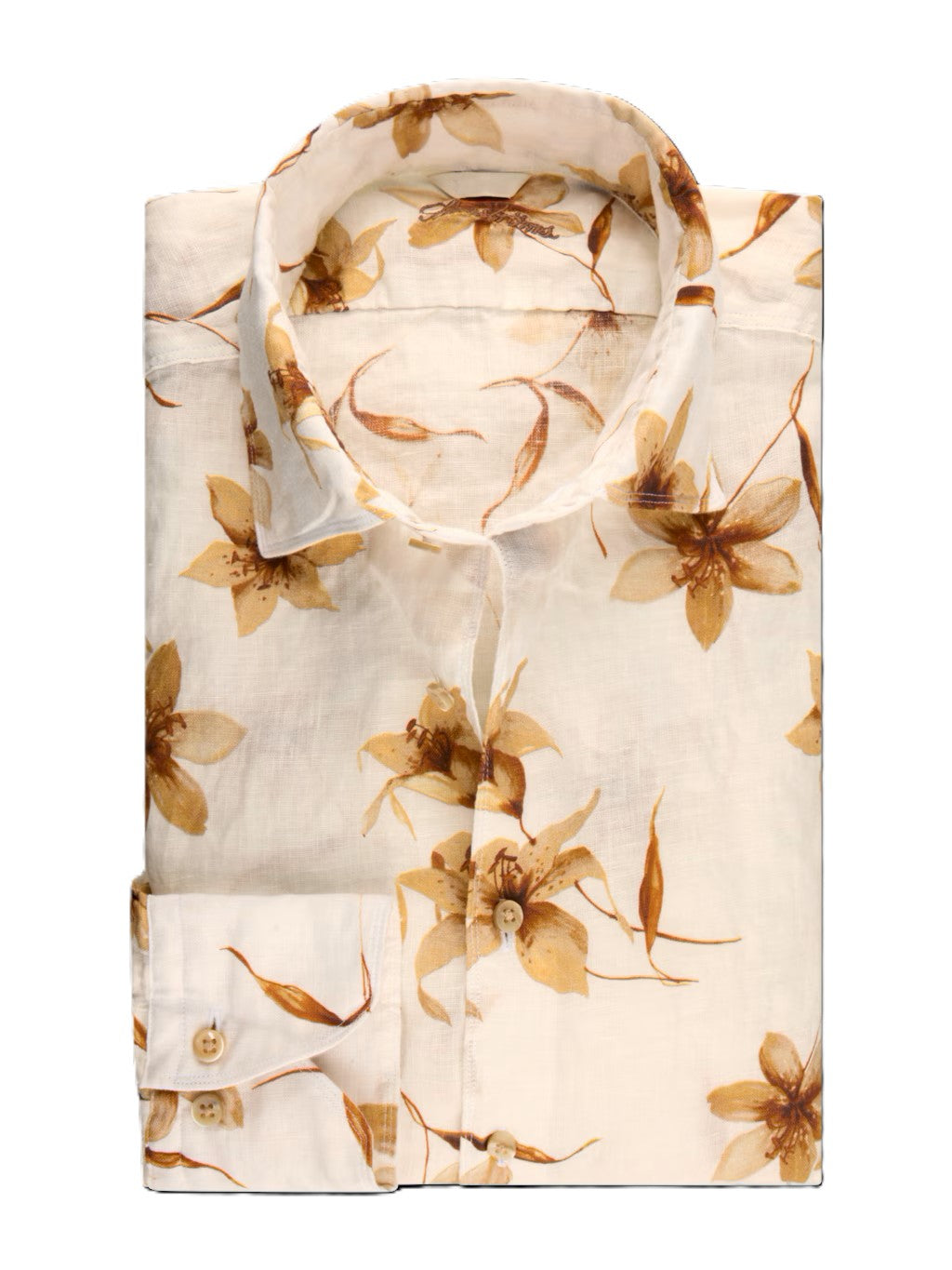 Stenströms pellavapaita beige kukka fitted body