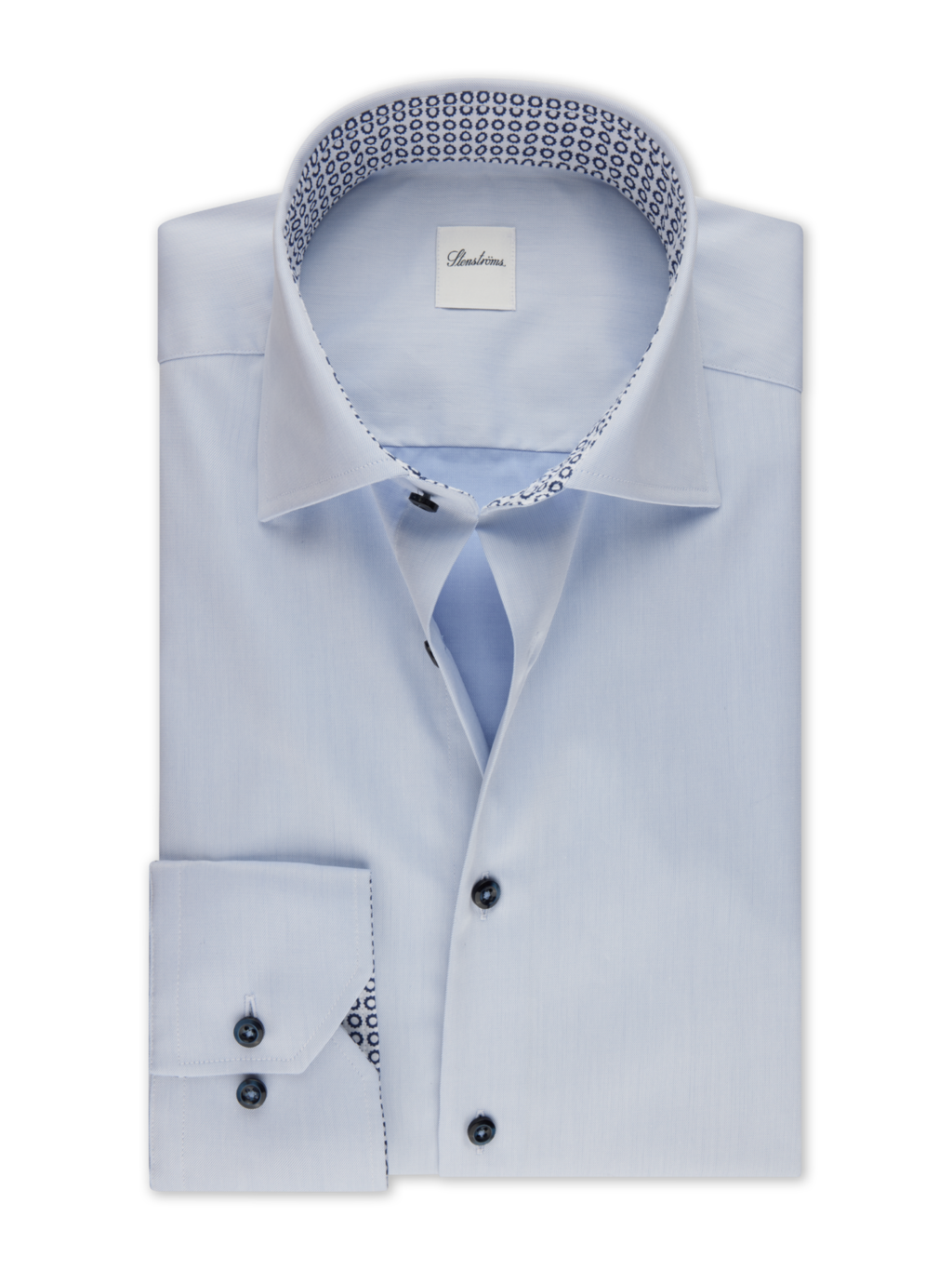 Stenströms kauluspaita vaaleansininen kontrastivärein regular fit