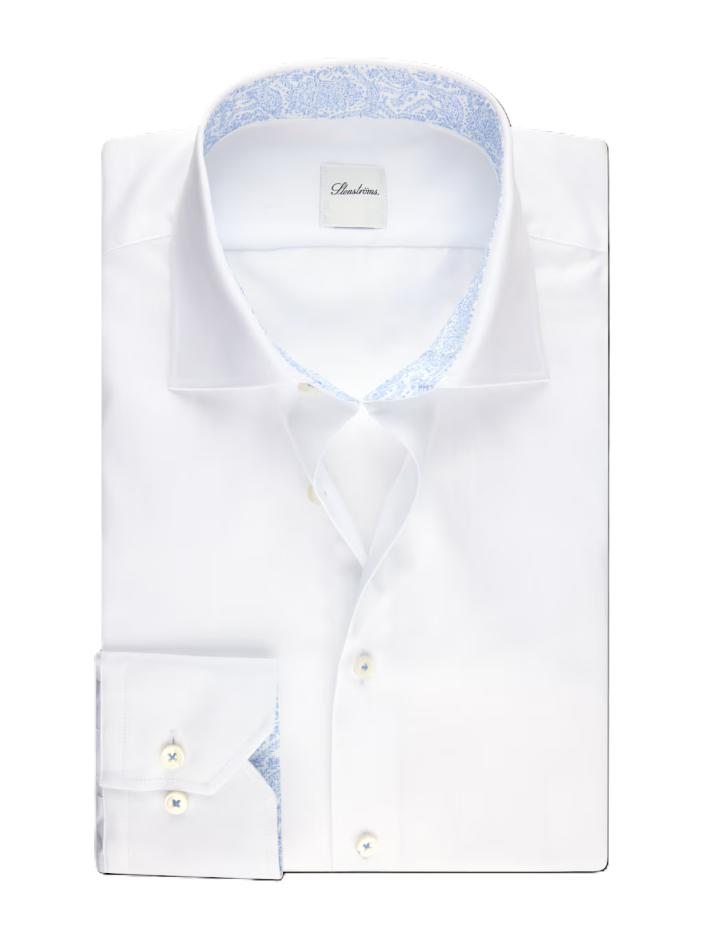 Stenströms slimline valkoinen kauluspaita kontrastivärein