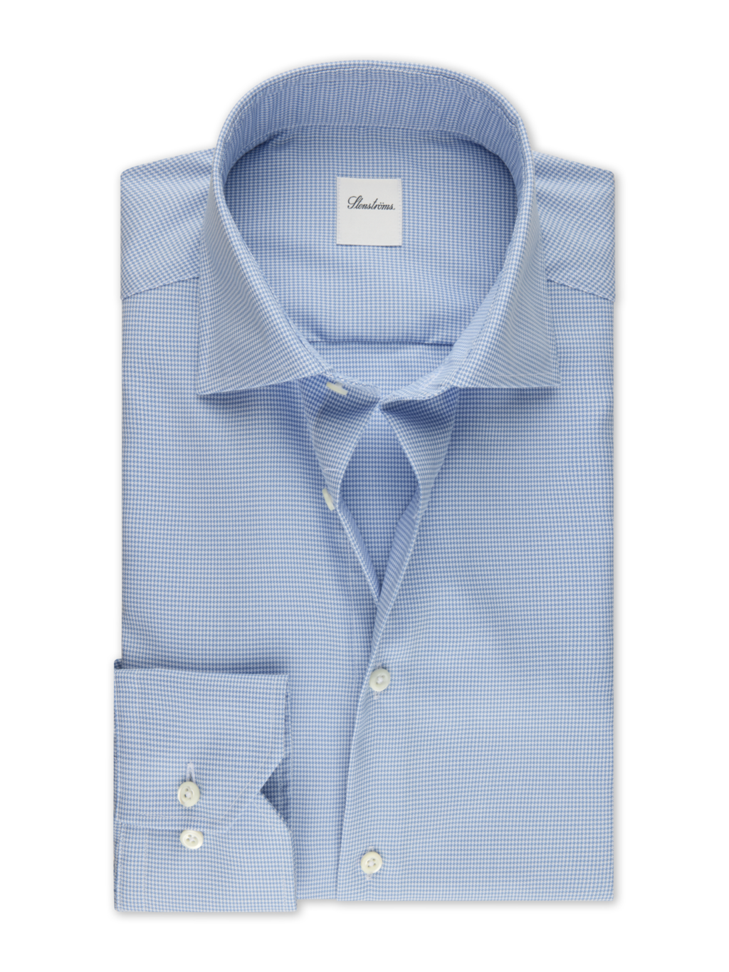 Stenströms kauluspaita sininen mikroruutu slimline