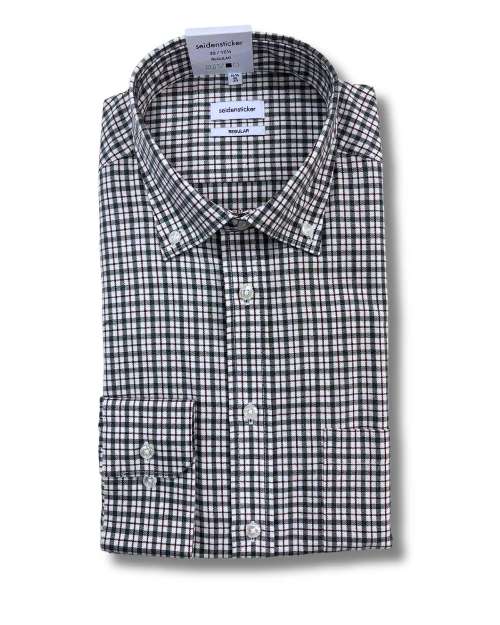 Seidensticker ruudullinen vaalea flanellipaita regular fit