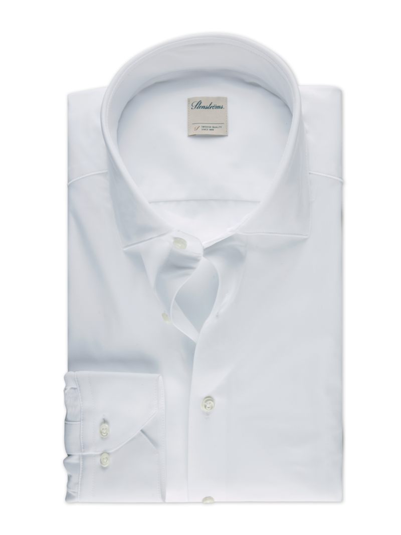 Stenströms jersey kauluspaita valkoinen slimline