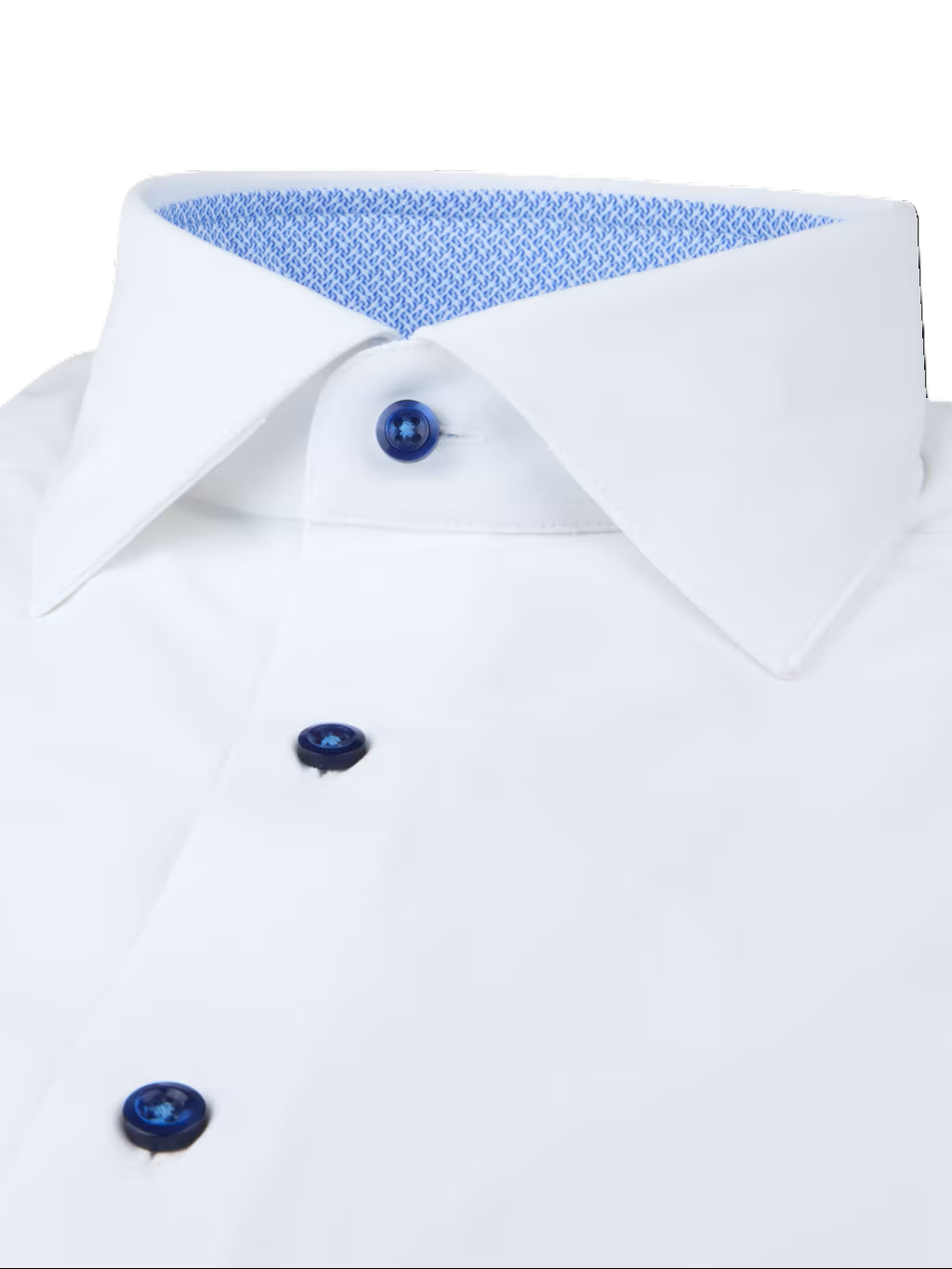 Stenströms slimline joustokauluspaita valkoinen kontrastivärein