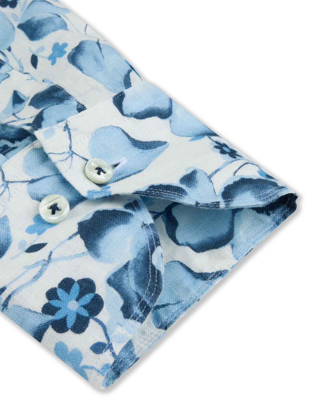 Stenströms pellavapaita sininen kukka fitted body