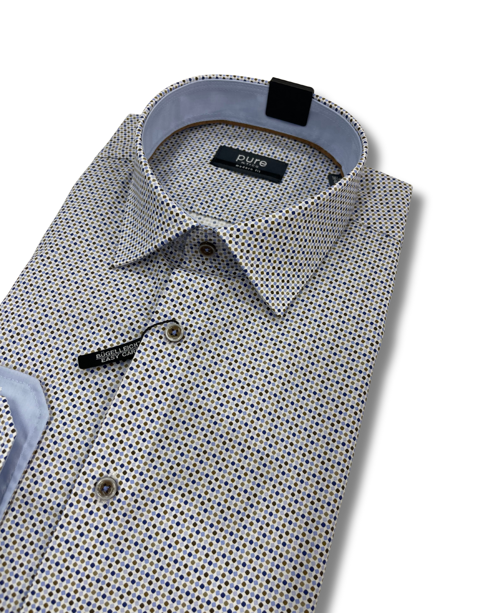 Pure kauluspaita pienet pilkut modern fit