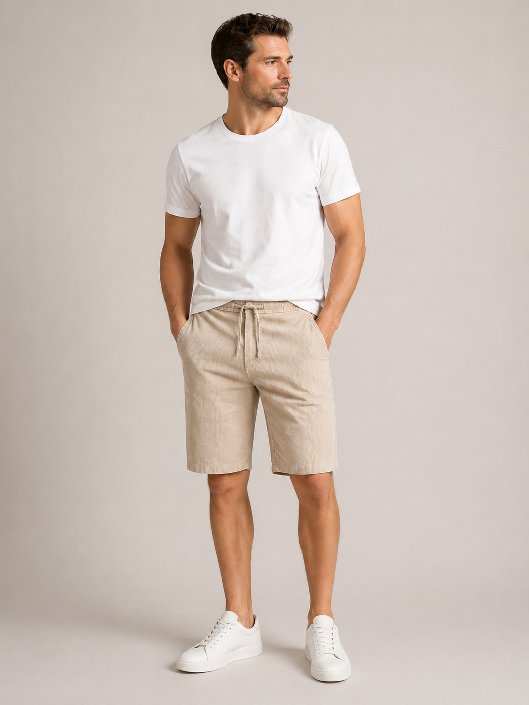 Camel Active bermudashortsit sametti beige relaxed fit