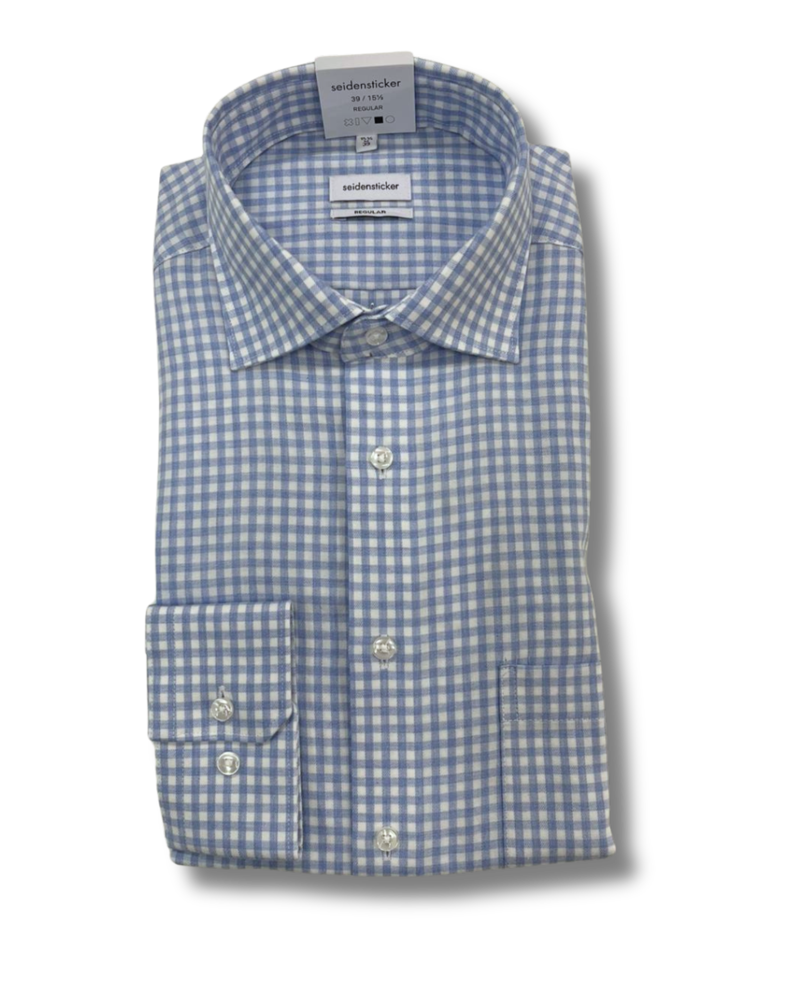 Seidensticker vaaleansininen flanellipaita regular fit