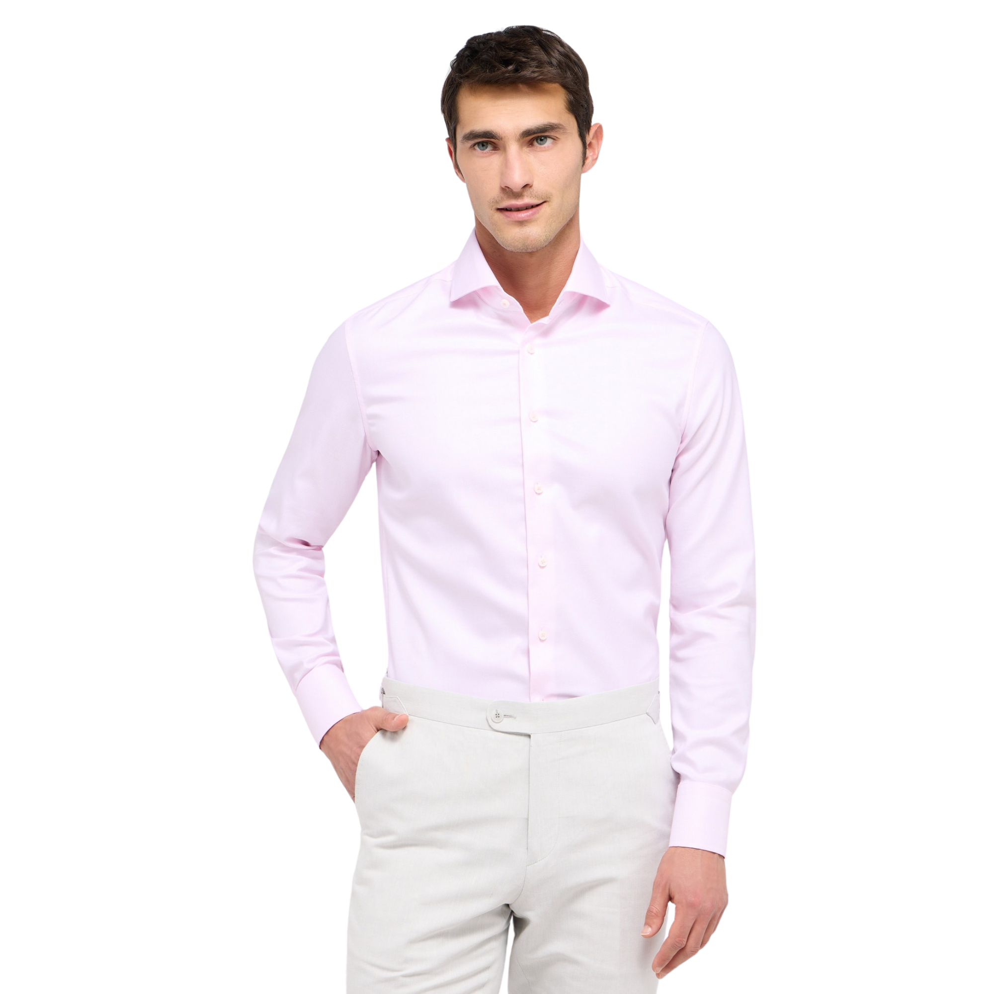 Eterna kauluspaita vaaleanpunainen modern fit "X682"