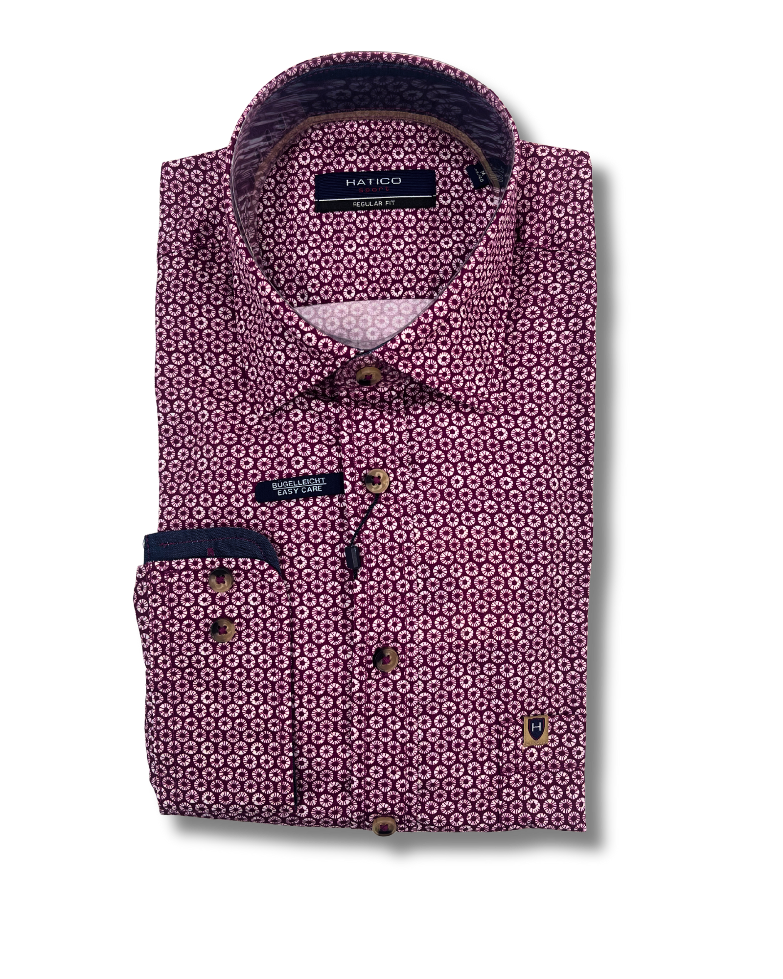 Hatico lila kauluspaita regular fit